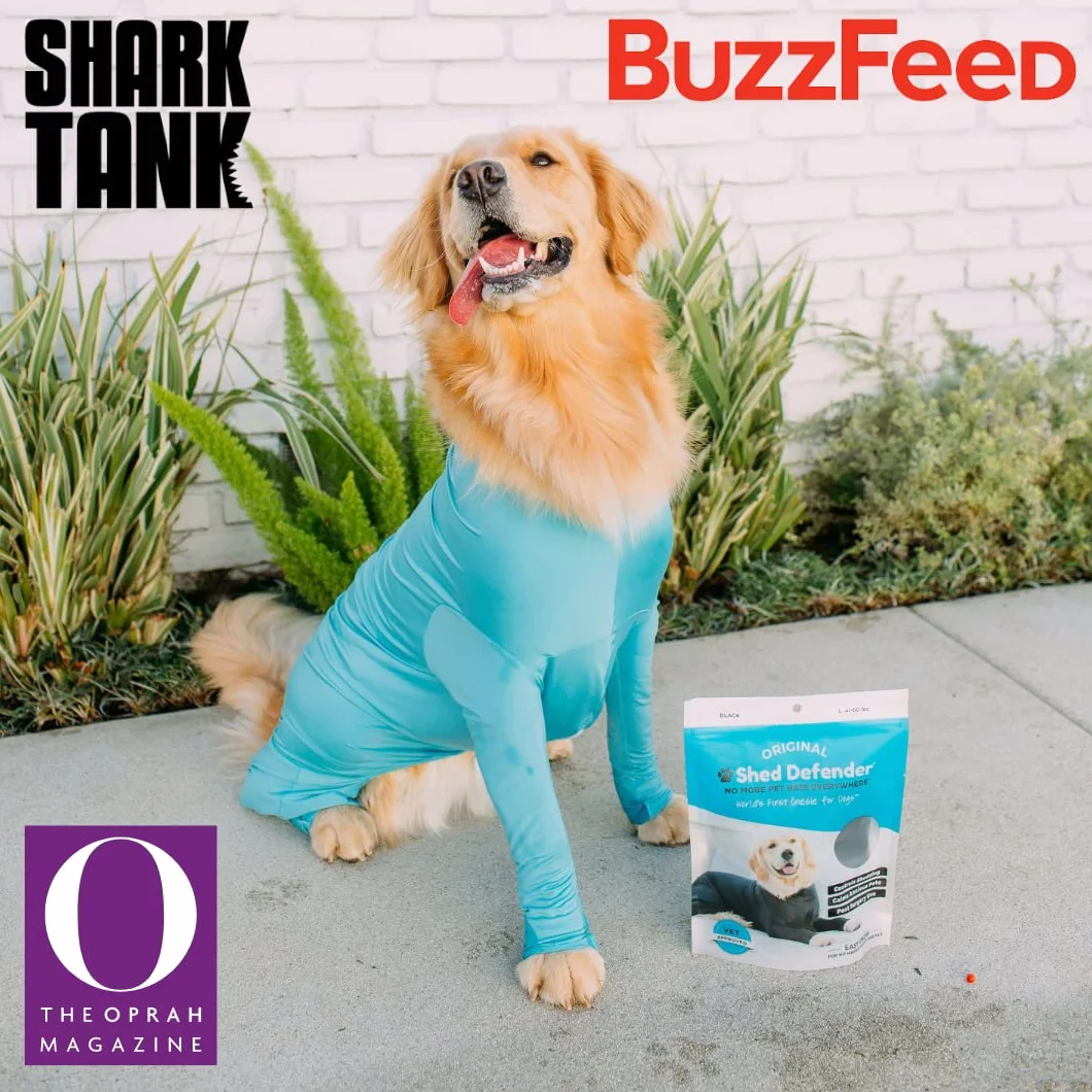 Shed Defender Body Suit for Dogs Original Anti Shedding Shirt Reduce Dog Hair Recovery Suit Nero XL