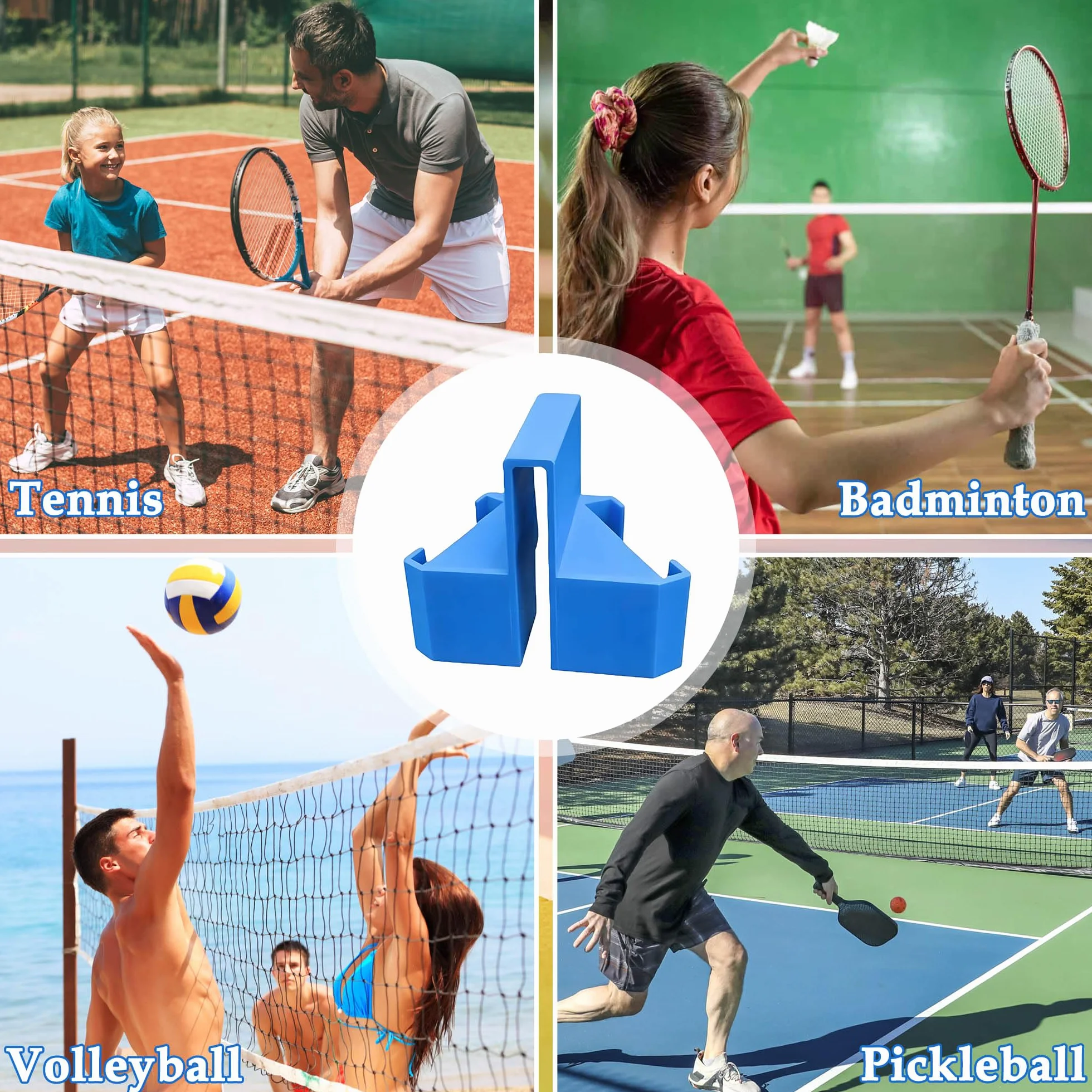 Supporto per cellulare con rete da tennis stampa 3D compatibile due smartphone pickleball pallavolo