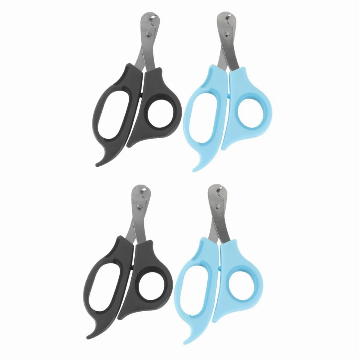 POPETPOP 4pezzi Tagliaunghie per Domestici Inossidabile Strumento per Unghie e e Colori Blu e
