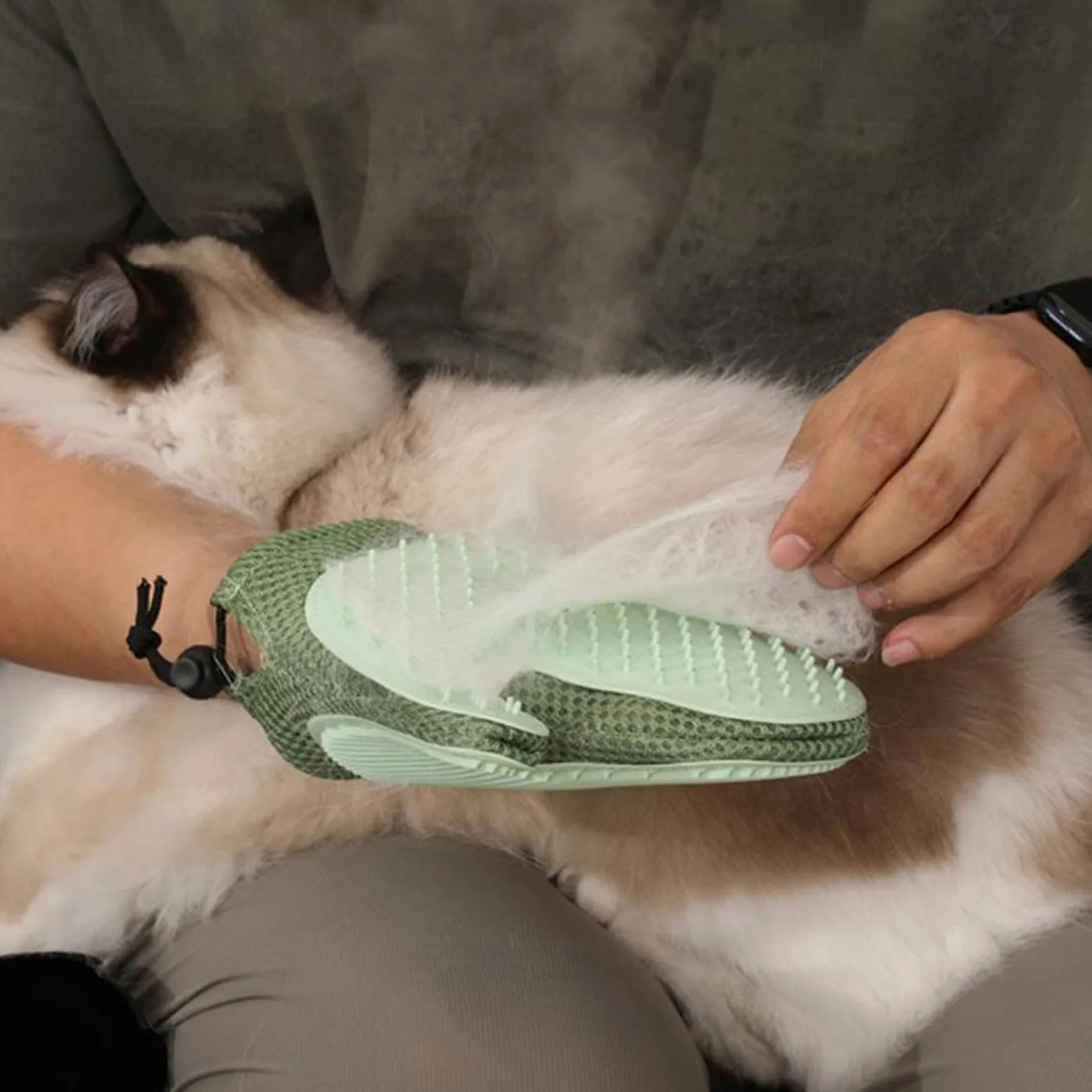 Guanto per animali domestici con funzione spray riduce l'elettricità statica massaggio morbido strumento sicuro per la rimozione dei peli dei gatti spazzola per animali domestici