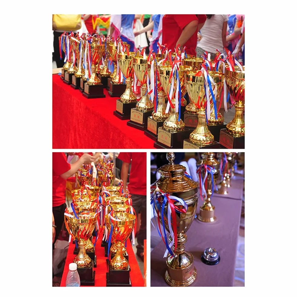Gold Trophies Cup Football, Coppa Trofeo per Bambini, Decorazione Coppa Premio, Trofeo d'Onore per di Basket e Calcio in Sportivi, Regalo per Uomini e Donne, 29 cm