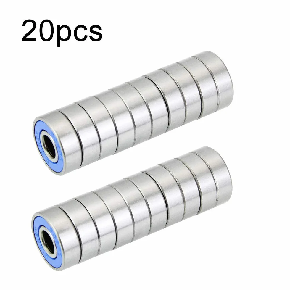 Cuscinetto a Sfere 608RS in Metallo 8mm x 22mm x 7mm per Pattini Rollerblade Skateboard 20 Pezzi