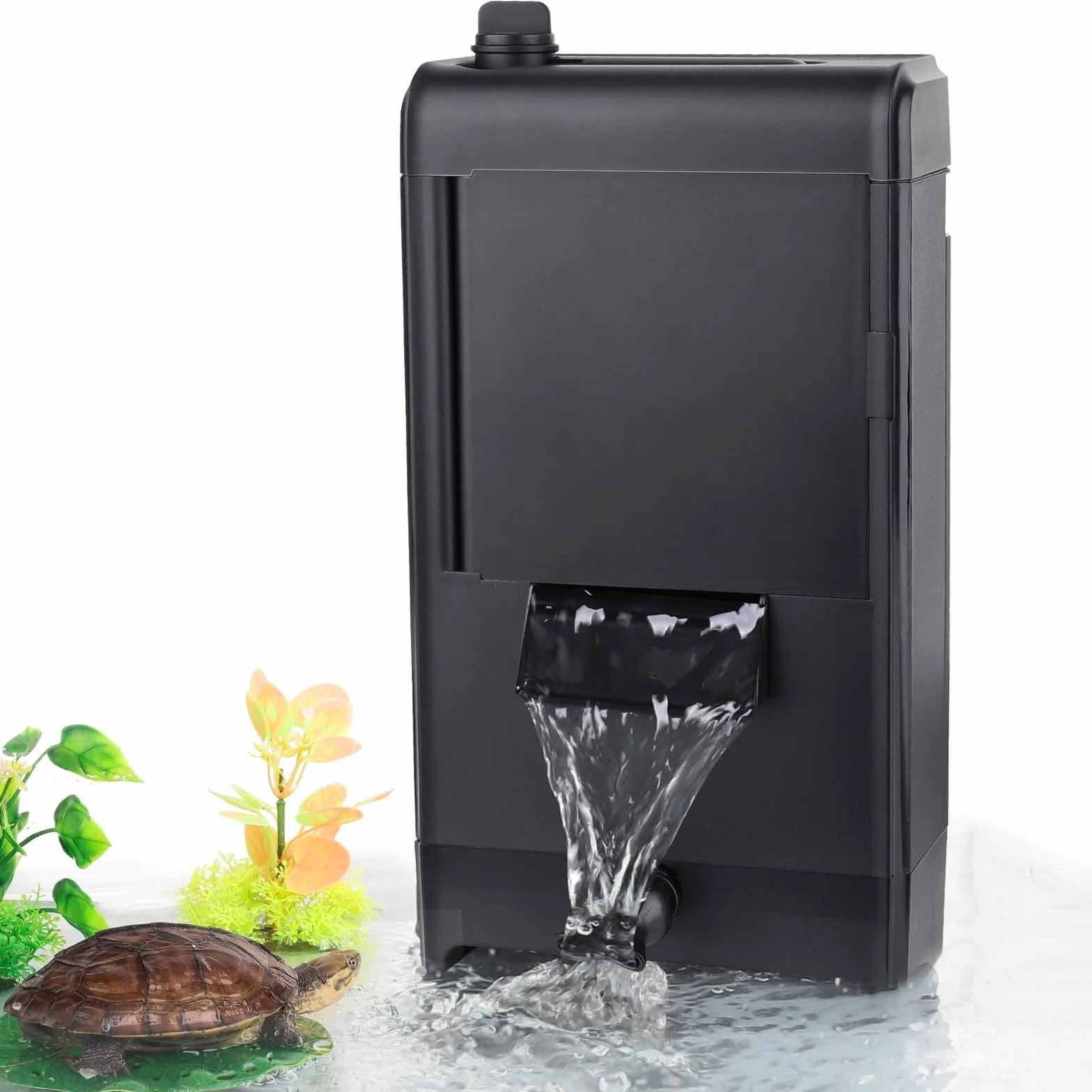 hygger 680LPH Filtro Acquario Tartarughe d'Acqua, 8W Flusso Regolabile Filtro Acquario Interno, Aquarium Filter con Sponge per Amphibian Reptile Frog