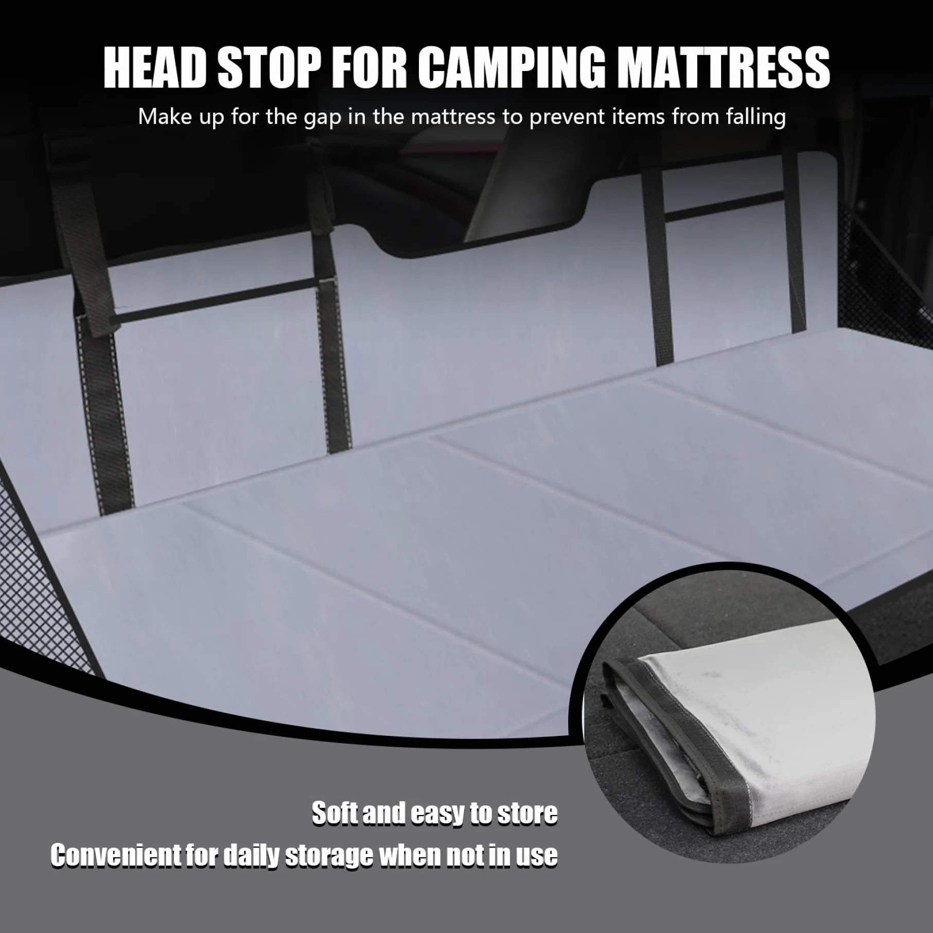 Sedile posteriore auto estensione 4 volte non gonfiabile letto posteriore con sacca stoccaggio 50x16 Extender per camion pesca campeggio