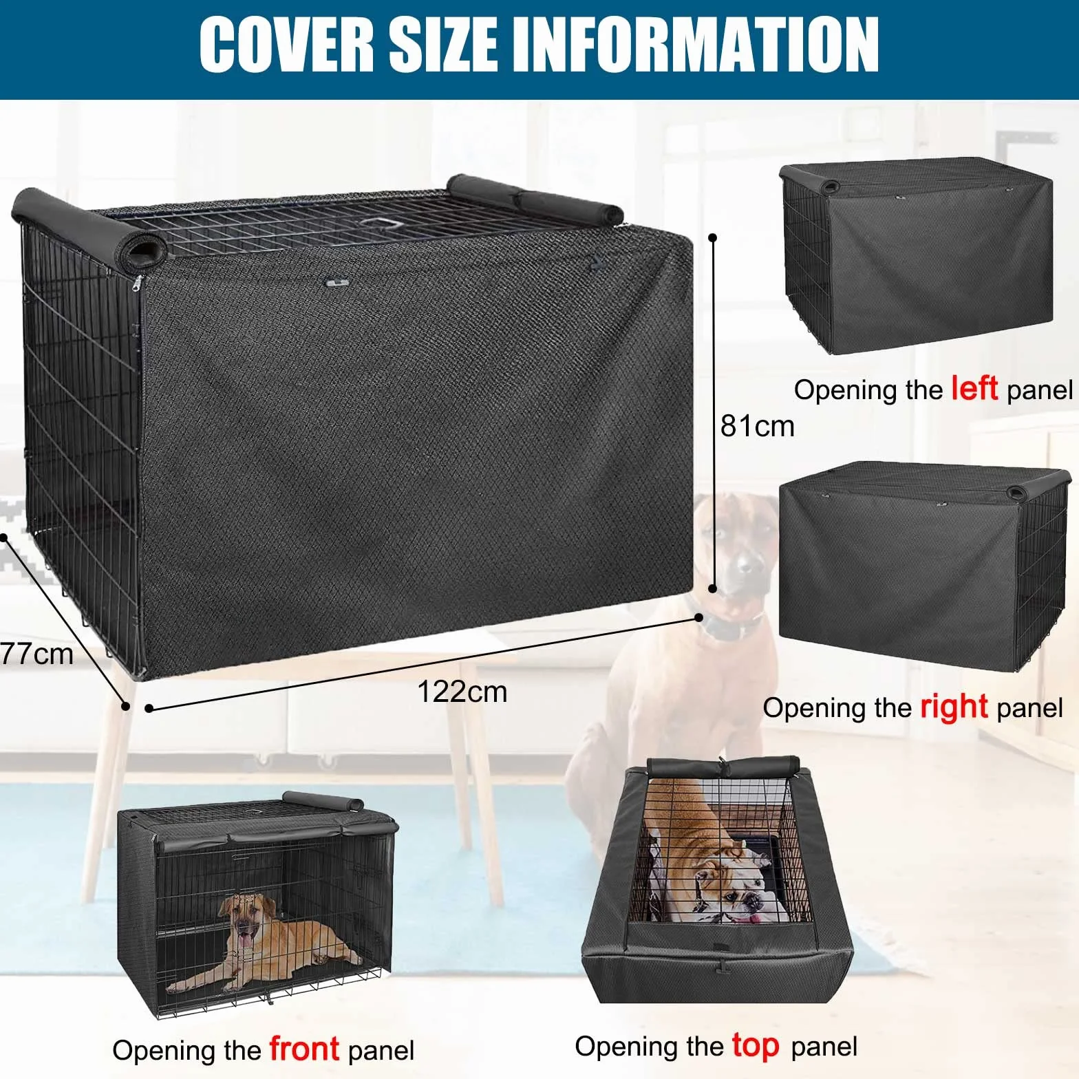 Telo Copertura Kennel Oxford 420D Impermeabile Antivento Resistente alla Luce