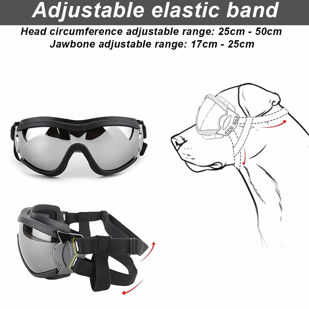 Occhiali da Sole per Cani, Protezione UV, Occhiali Cane, Occhiali Moto cane, Adatti per Cani di Piccola Taglia
