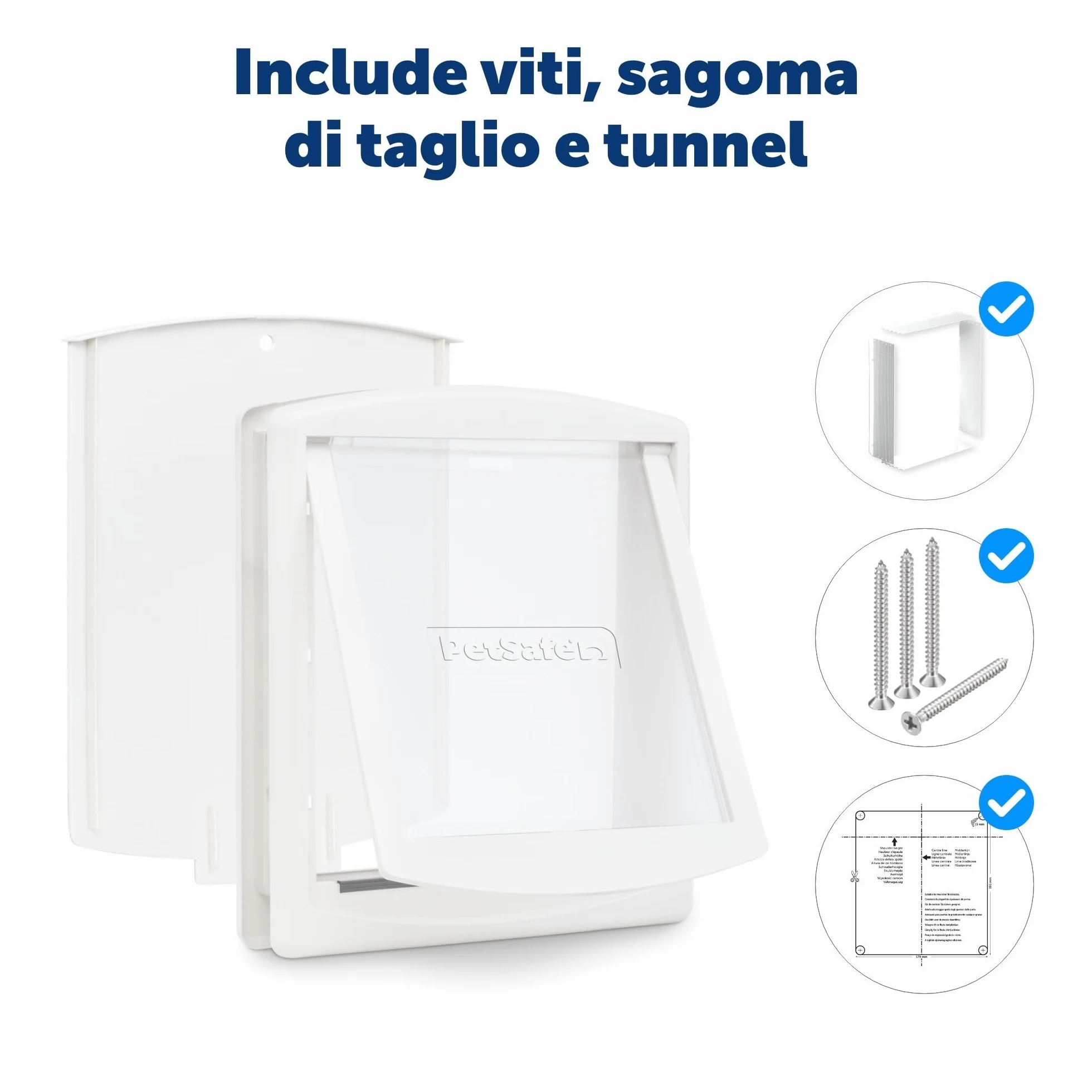 PetSafe Staywell Original Gattaiola per Gatti Porta Ingresso Uscita Bianco Medio