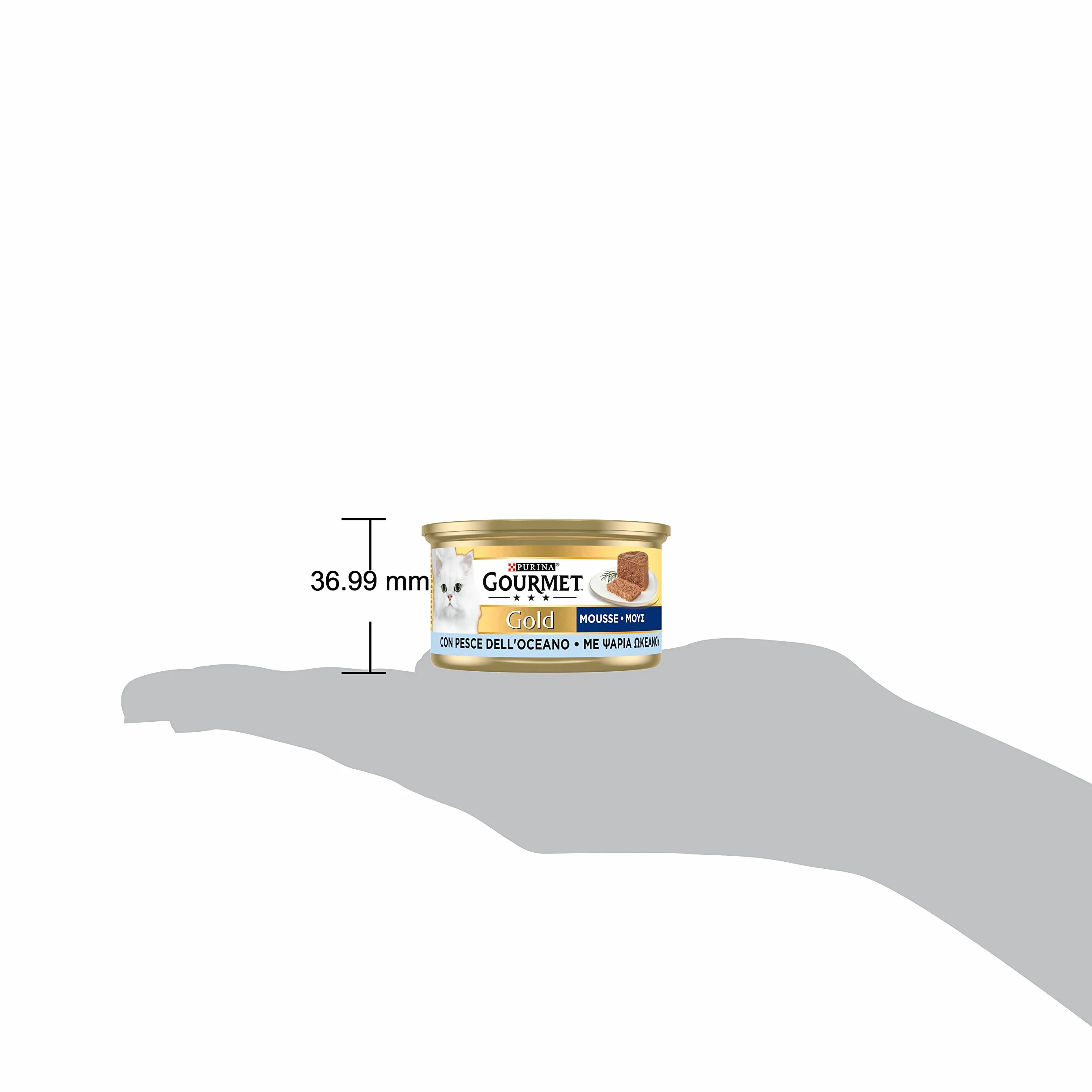 GOURMET Gold Mousse con Pesce dell'Oceano per Gatti Adulti, 24 x 85 g Cibo Umido