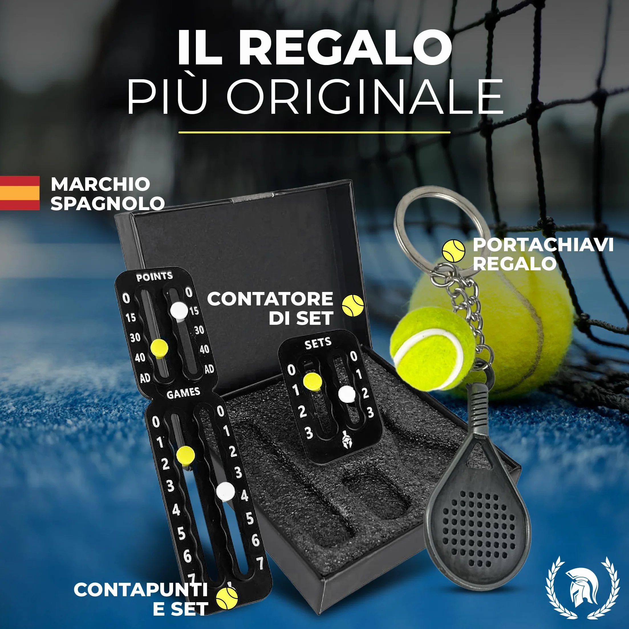 SEGNAPUNTI Padel e Tennis Portachiavi Conta Punti Accessorio per Racchetta