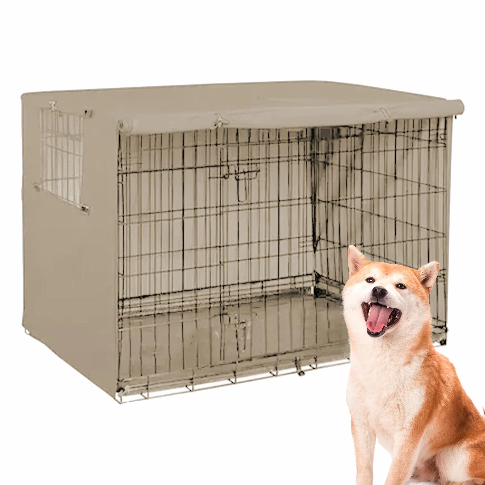 Copertura per gabbia animali domestici antivento impermeabile scudo UV chiusura a cerniera