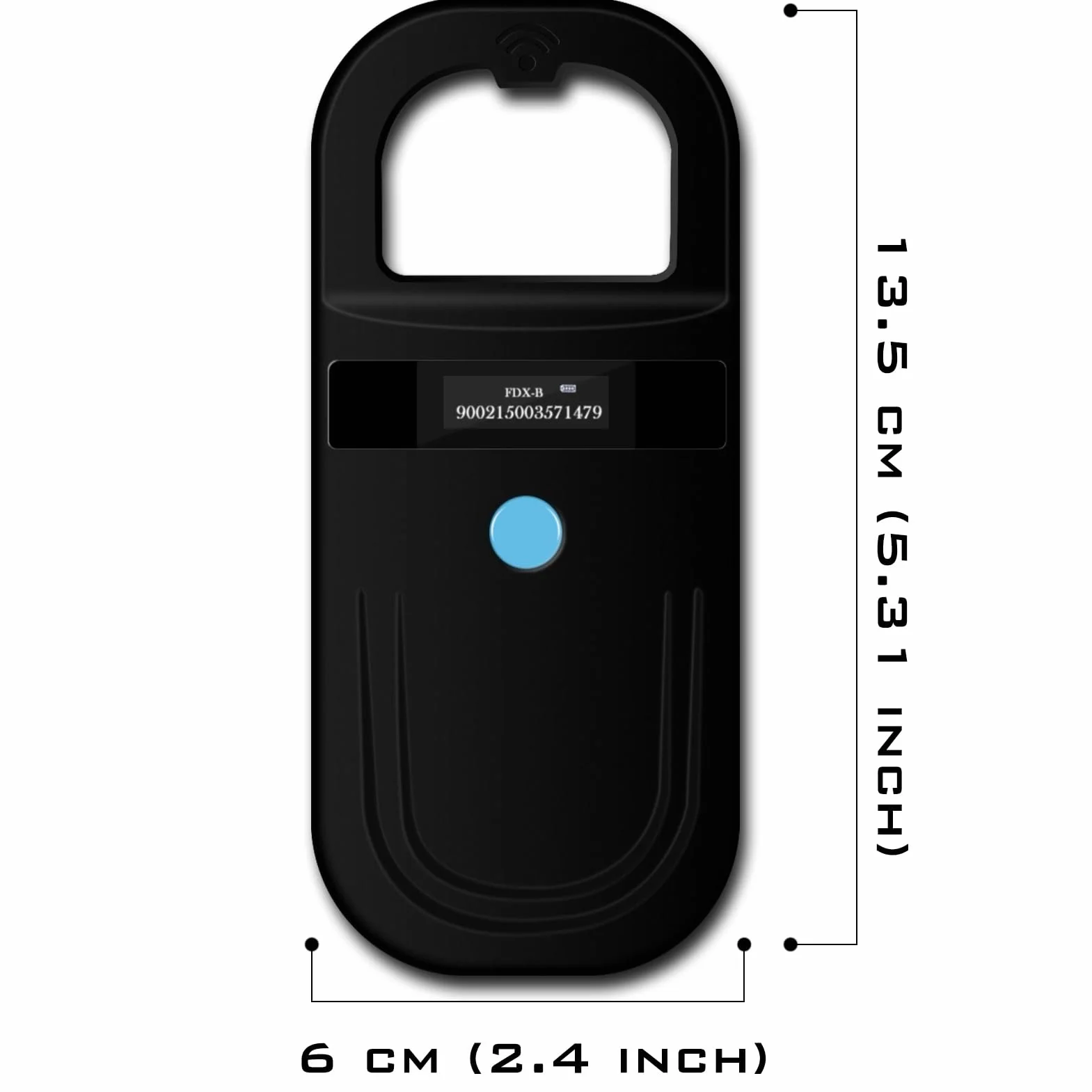 Smoostart Lettore Microchip Cani, Lettore Microchip per Animali ISO11784/85/FDX-B/EMID Lettore di Microchip per Cani/Animali Domestici/suini/Animale con 1000 Dati di archiviazione (SMOO01 Nero)