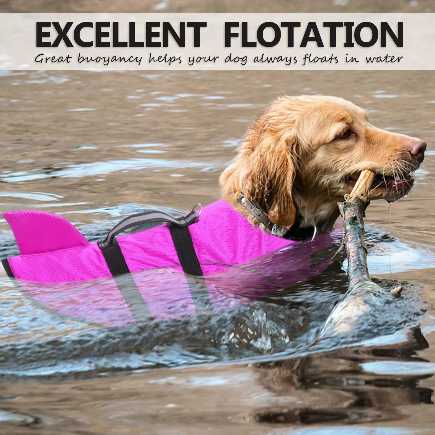 Queenmore Ripstop Dog Life Jacket Floatation Vest XS Rosso Rosato