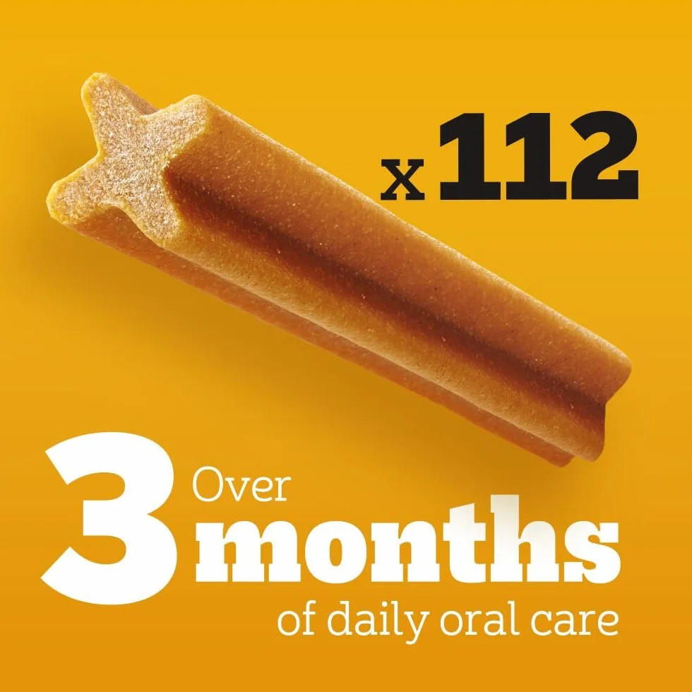 Pedigree Dentastix, Bastoncini per l’igiene Dentale Quotidiana del Cane (Etichetta in Lingua Italiana Non Garantita)