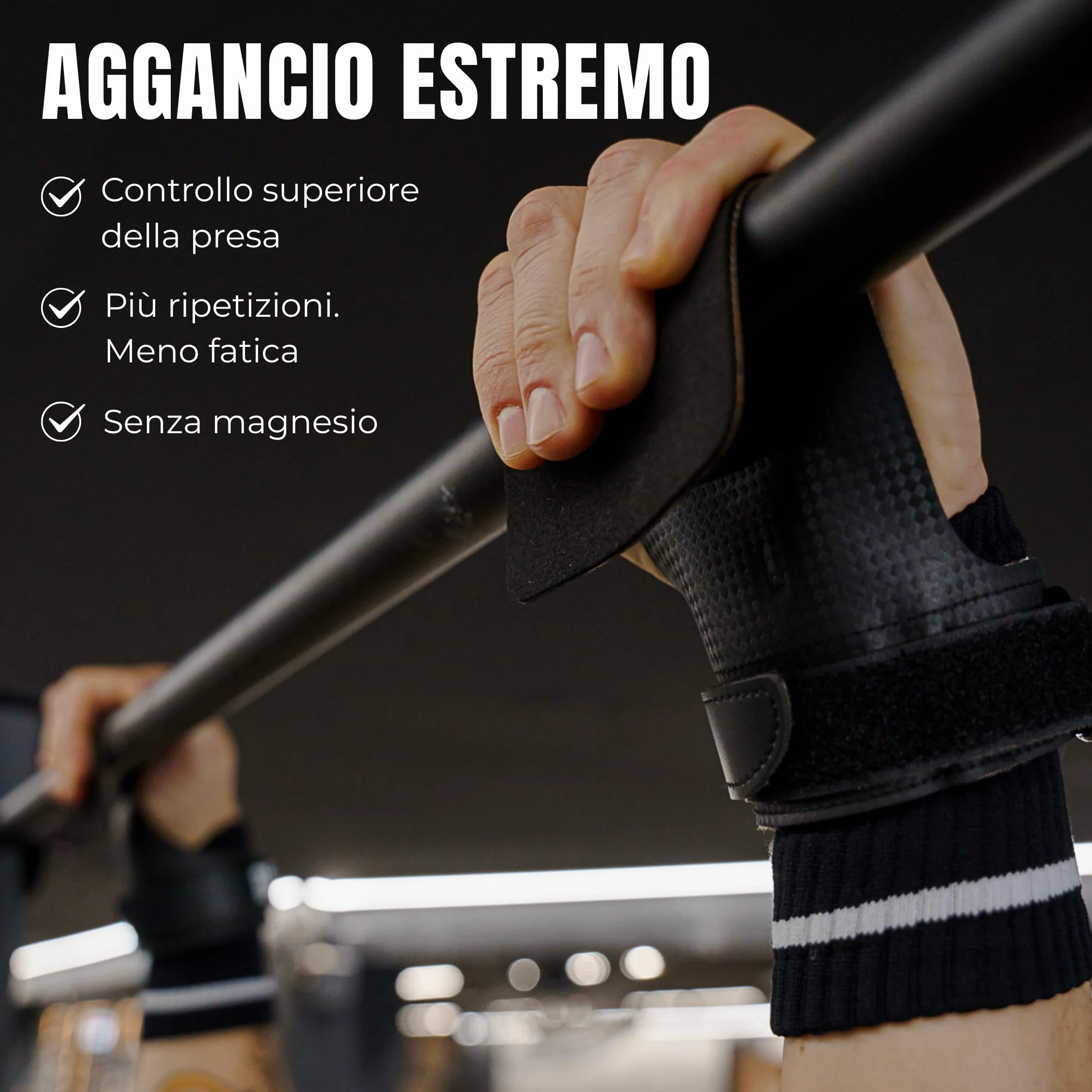 Paracalli Crossfit Forge Fibra Di Carbonio Polsiere Guanti Uomo Donna Gym Gloves Grips Cross Training