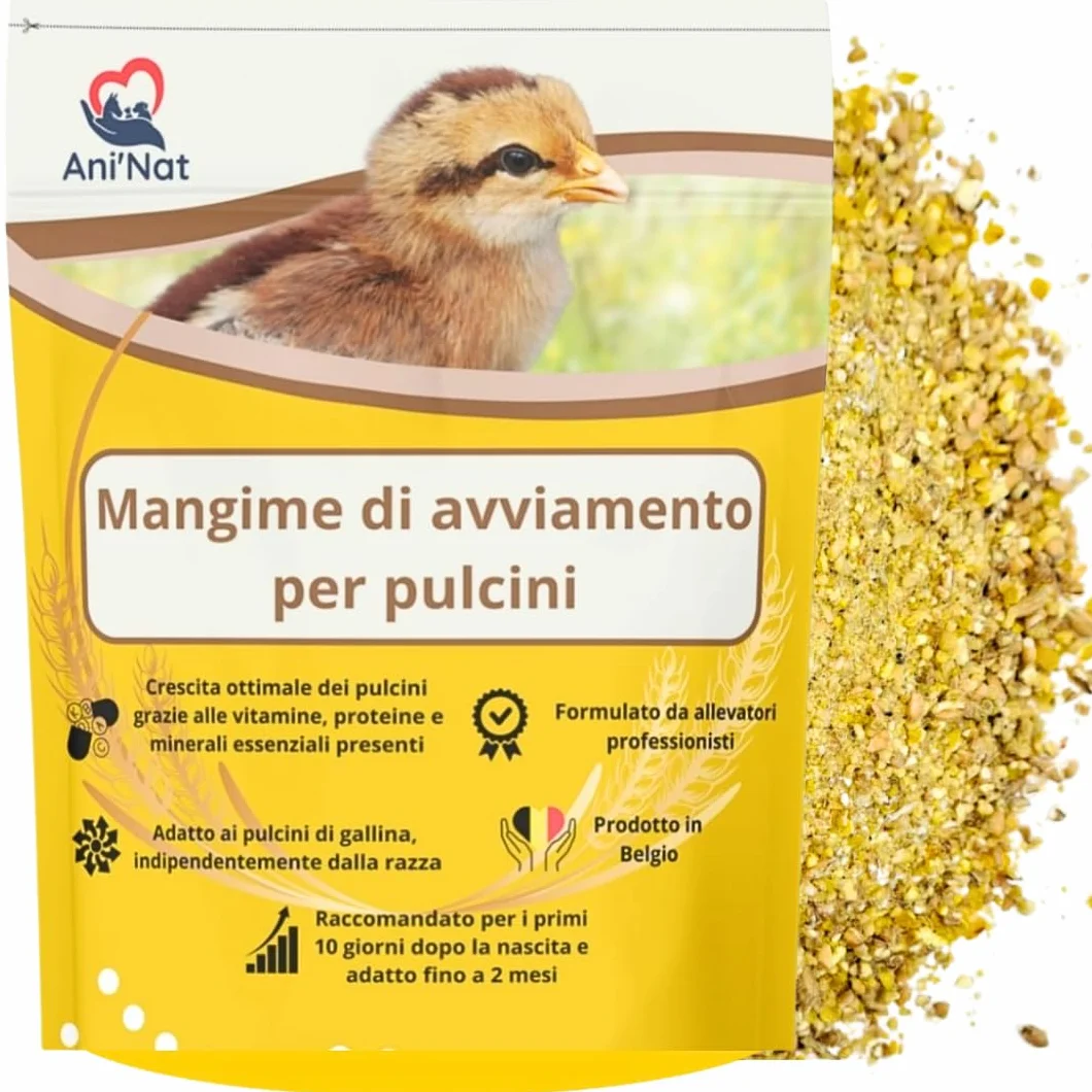 AniNat Alimento starter per pulcini 1° età con vitamine proteine minerali 1,8 kg