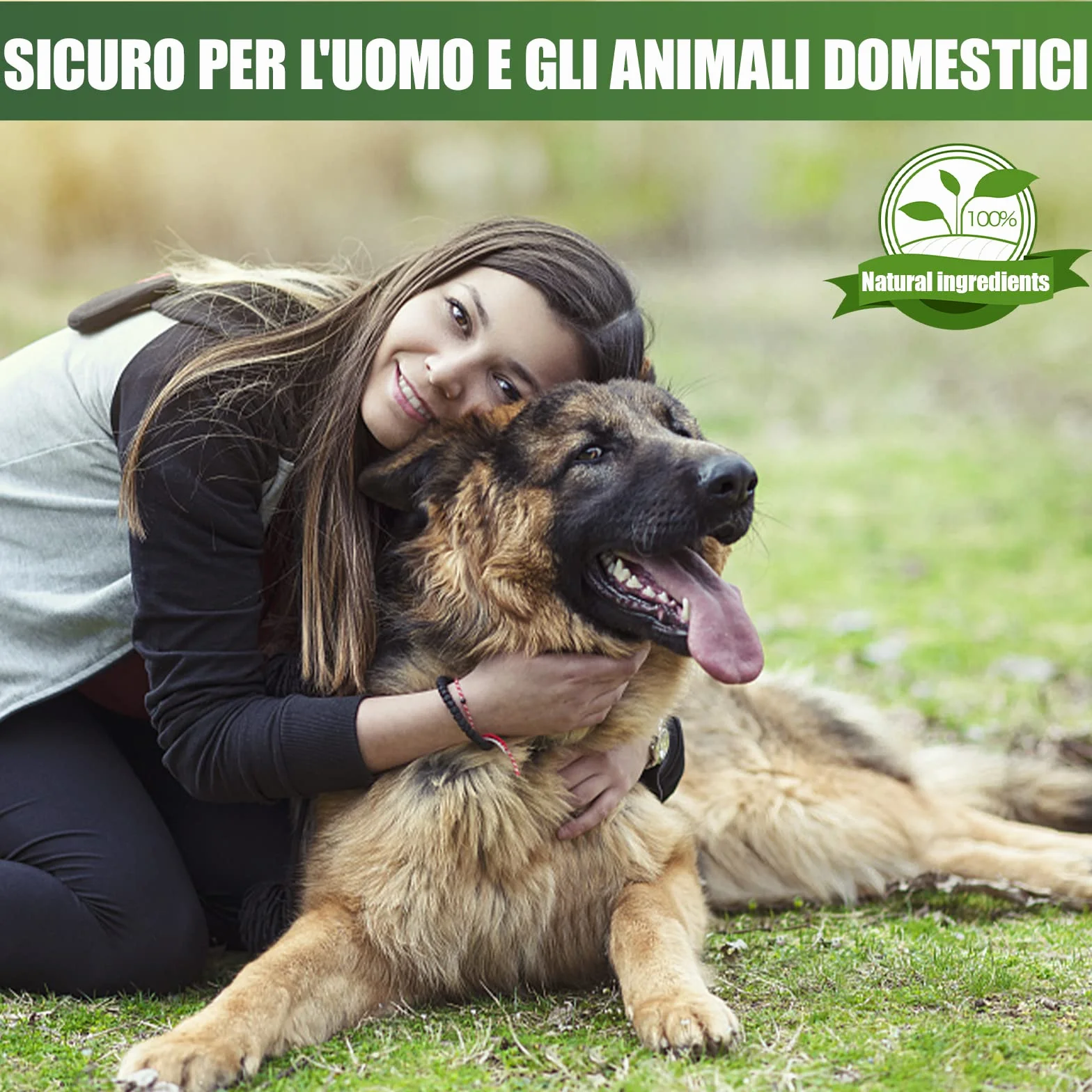 Collare Antipulci e Zecche Regolabile Impermeabile 63cm per Cani 8 Mesi Protezione