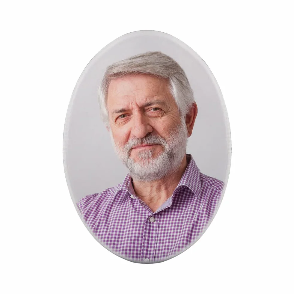 XINCHIA Piastrella Fotografica in Ceramica Personalizzata per Lapide di Tomba Ritratto Commemorativo Personalizzato Placca per Lapide per Monumento da Interno Ritratto Ornamento Colore Piastrella