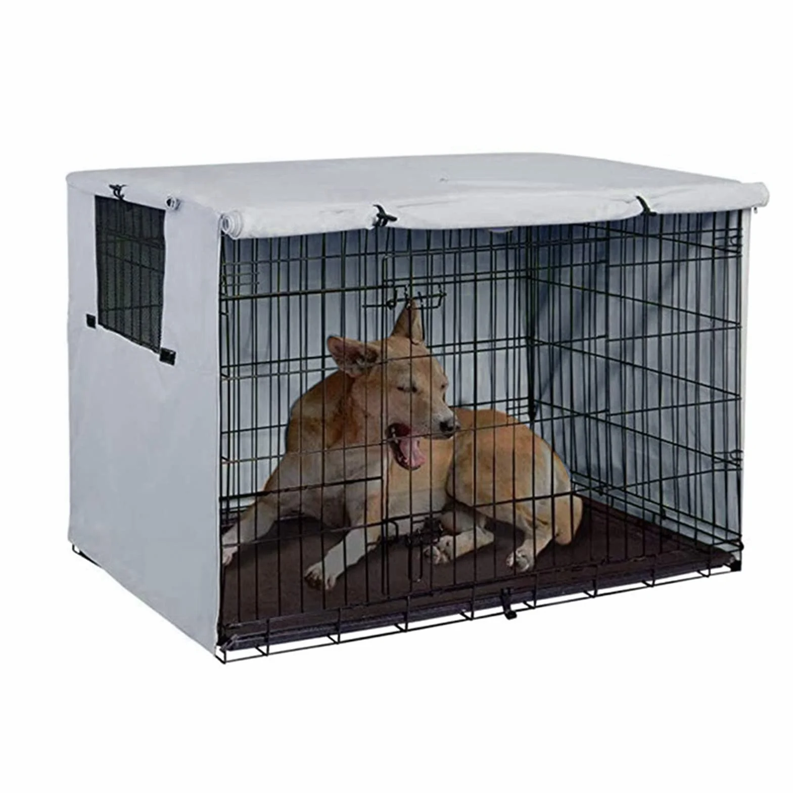 TOPINCN Copertura per Gabbia per Animali Materiale in Tessuto Oxford Grigio
