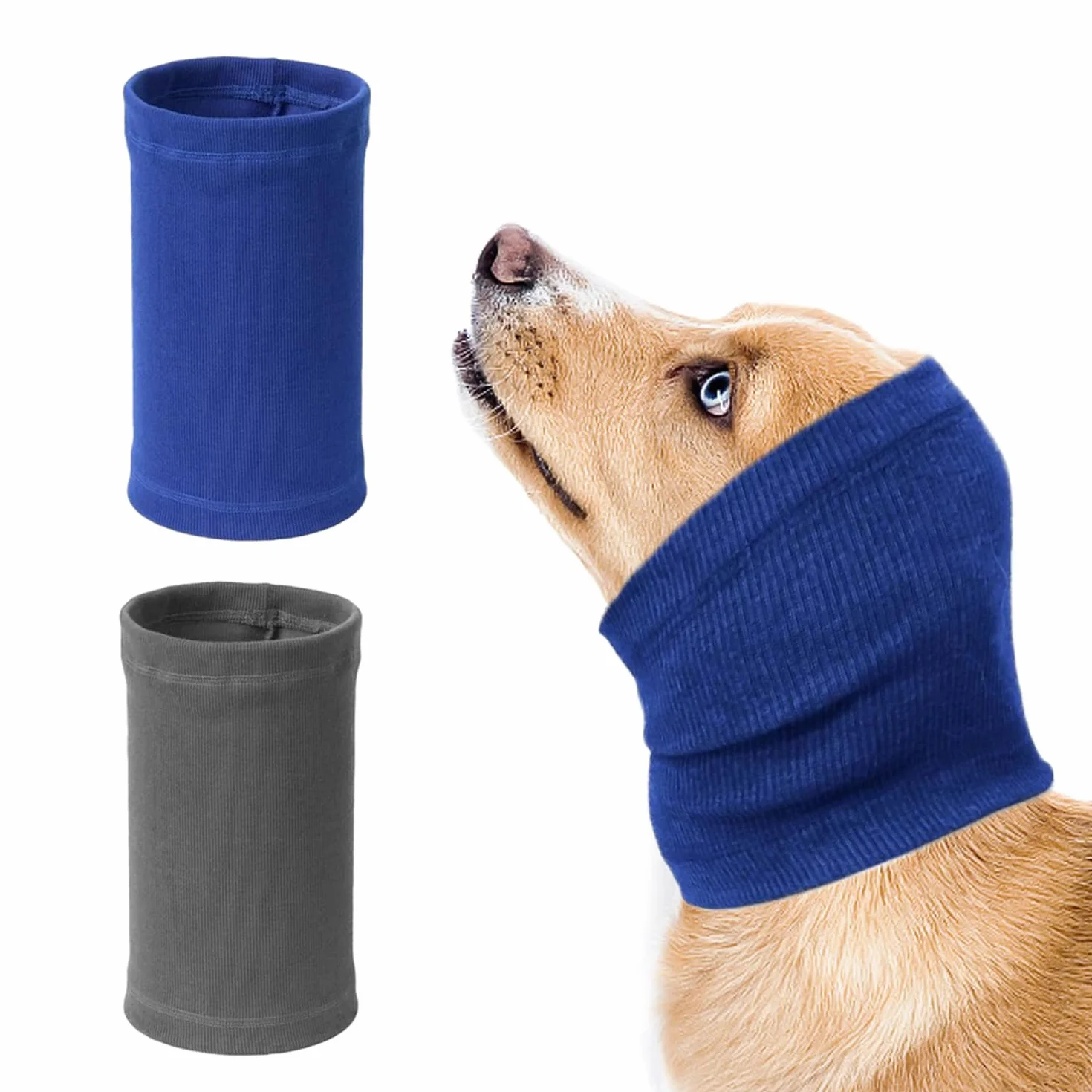 Copricapo per cani paraorecchie elastici protezione collo animali domestici