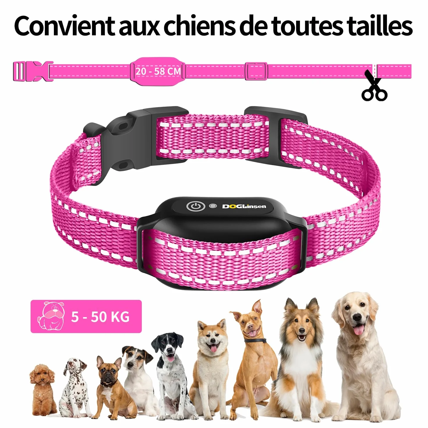 Collier de Dressage Pour Chien sans Choc - Collier Vibrant Pour Chien, Portée 1000m, 9 tonnellate e modalità di vibrazione, Pour Chiens Petit, Moyen et Grand - senza Douleur