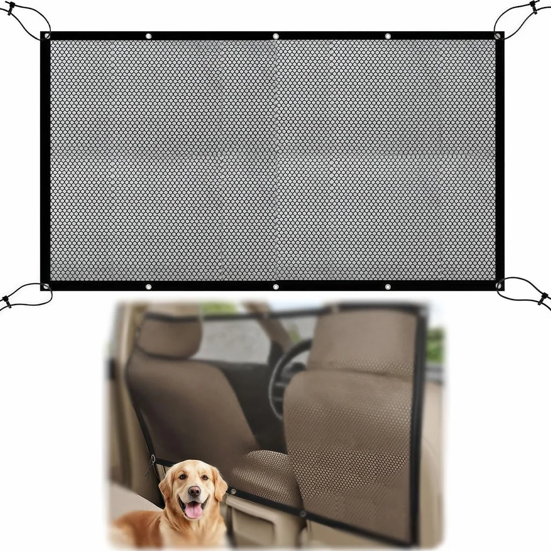 1 pcs Barriera Per Auto Per Cani Rete Per Animali Domestici Barriera Per Sedile Posteriore In Rete Rete Divisoria Per Auto Di Regolazione Adatto, barriera per Sedile Posteriore, Per Wagon, SUV