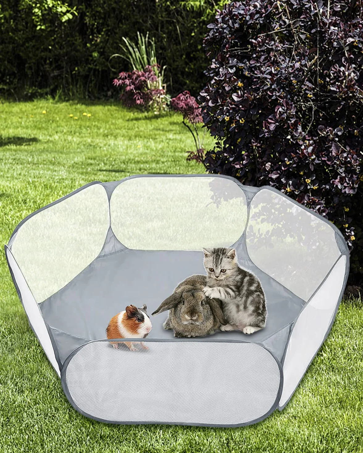 MAIKEHIGH Box per Piccoli animali, Recinto di esercizio della tenda della gabbia per animali domestici per Criceti, Porcellini D'India, Ricci, Conigli, Pieghevole e portatile