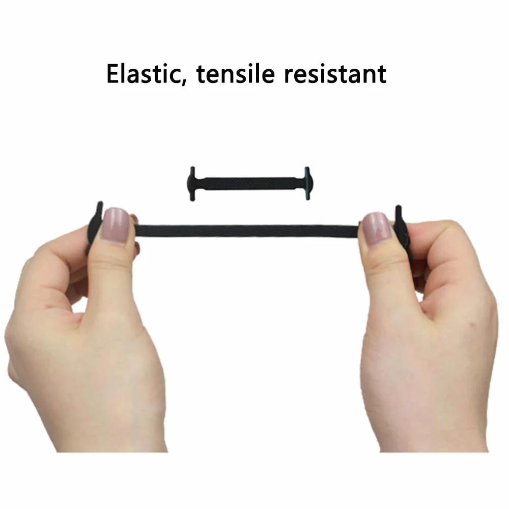 Lacci Elastici per Calzature 16 Pezzi Blu, Fibbie Fissaggio Senza Cravatta
