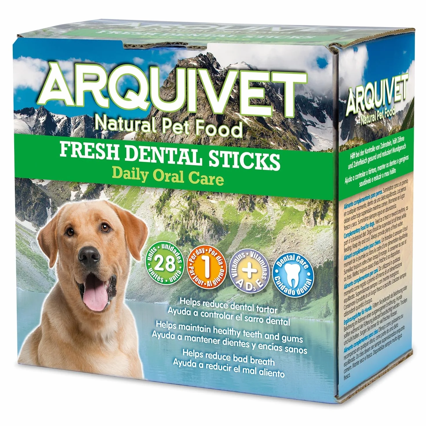 ARQUIVET Fresh dental sticks - 28 unités - snack dentali per cani aromatizzati alla menta - Prodotti per l'igiene dentale canina - snack per cani
