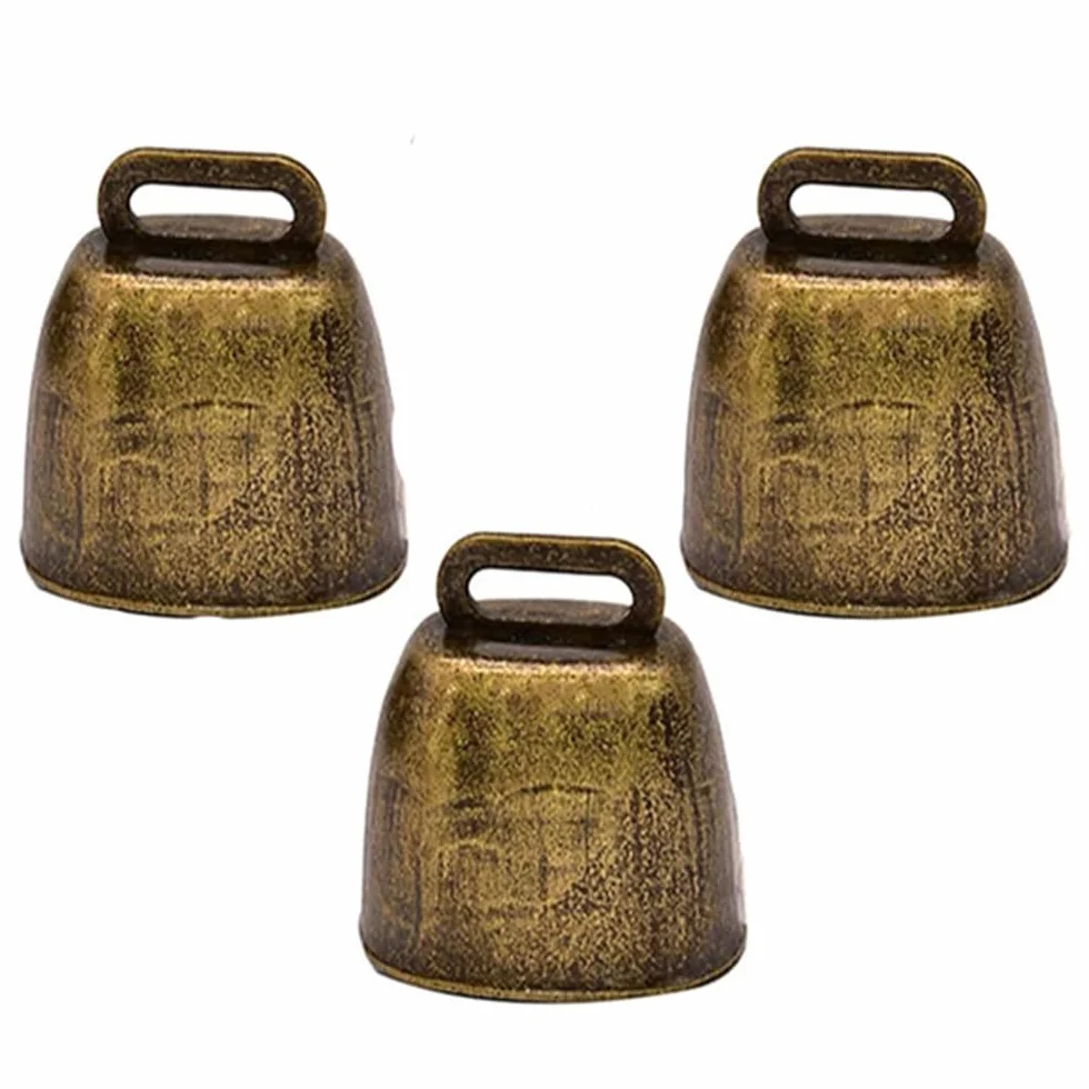 3 Pezzi campane in rame, campana anti-smarrimento, Campane in Metallo Antico, Ottone, per Animali Domestici, Campanelli Antifurto