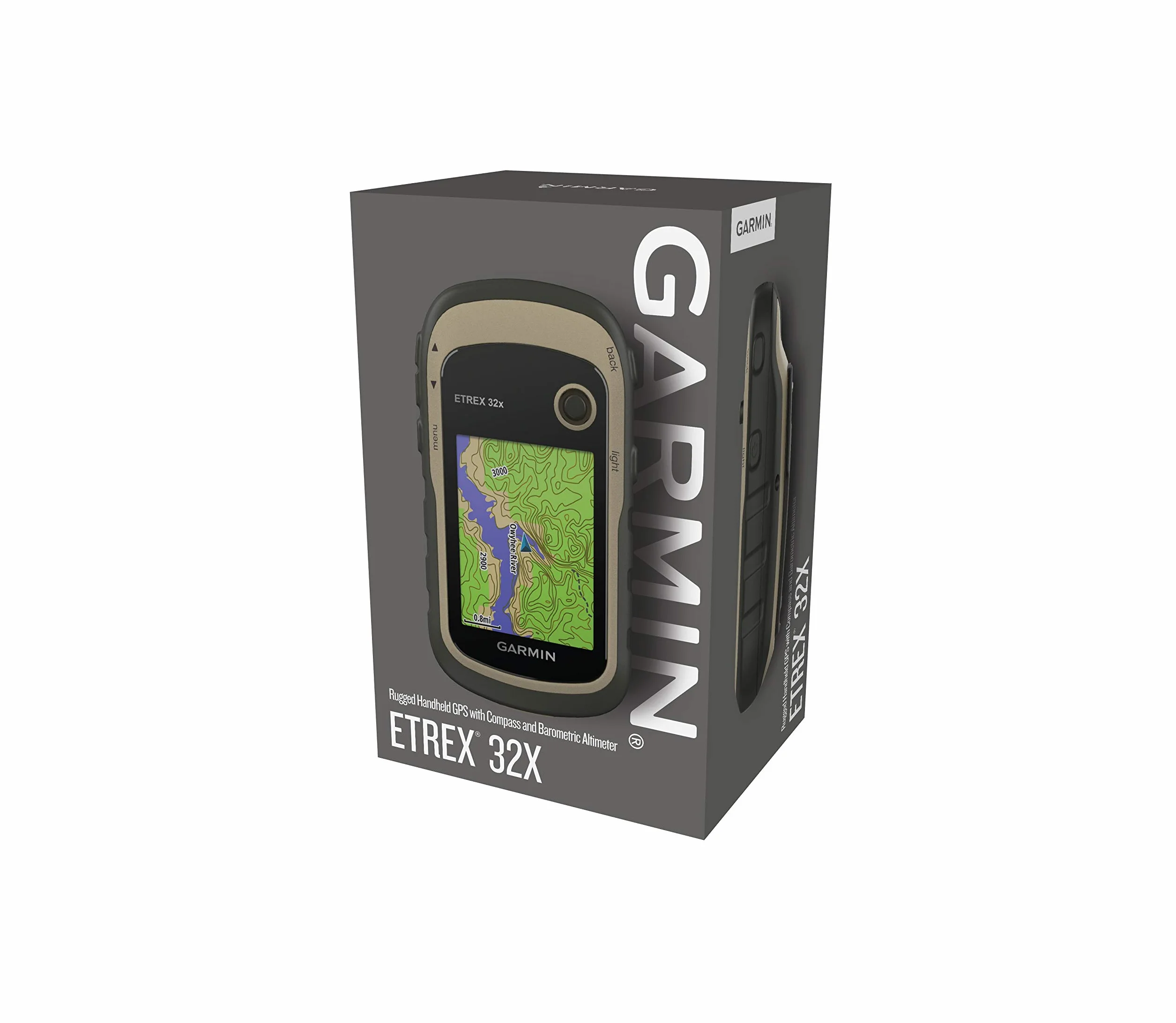Garmin - eTrex 32x - GPS per escursionismo con mappatura TopoActive Europe precaricata con strade e sentieri percorribili - Bussola elettronica e altimetro barometrico - Verde (Ricondizionato)
