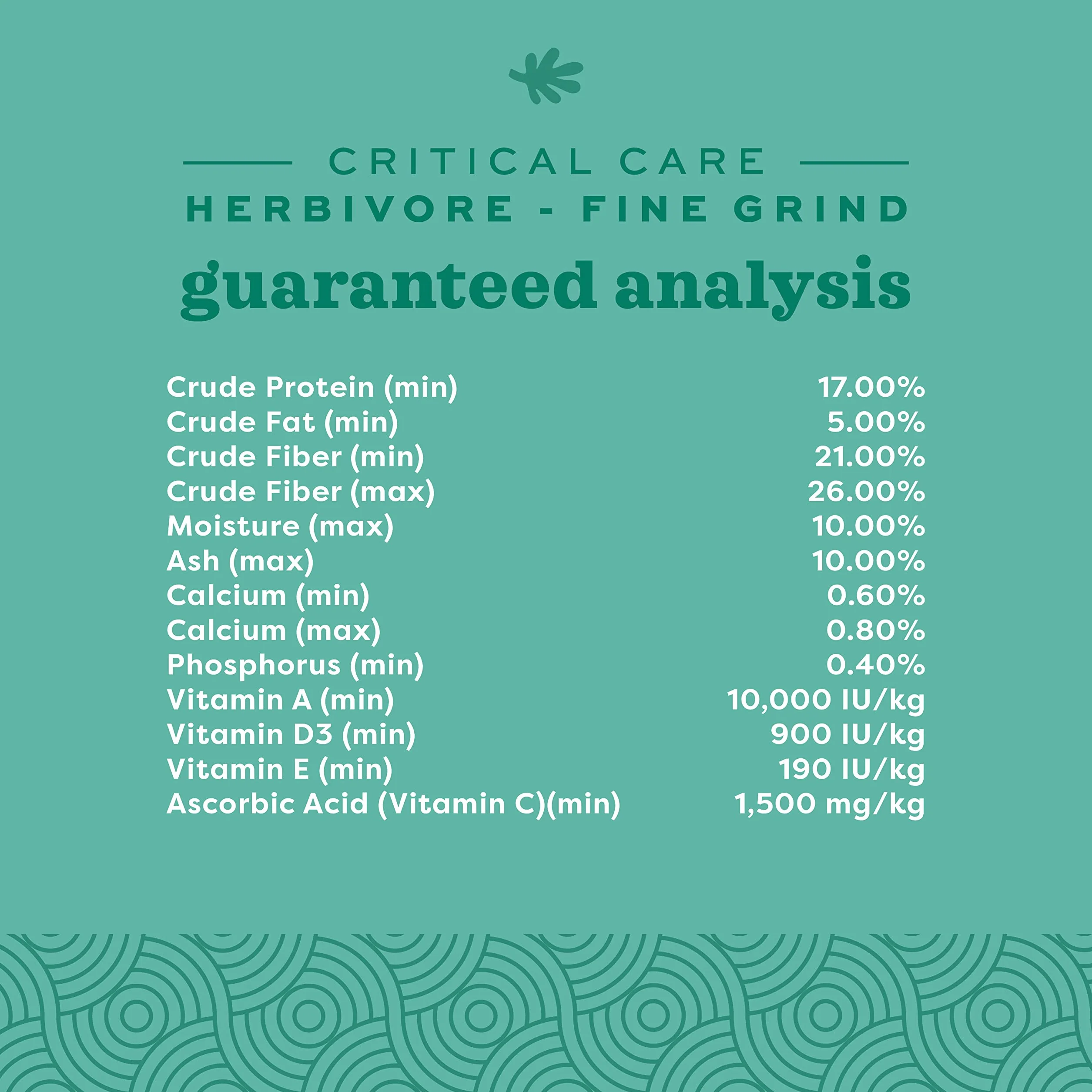 Oxbow Critico Cura Macinatura Fine Animale Domestico Supplemento, 100 g