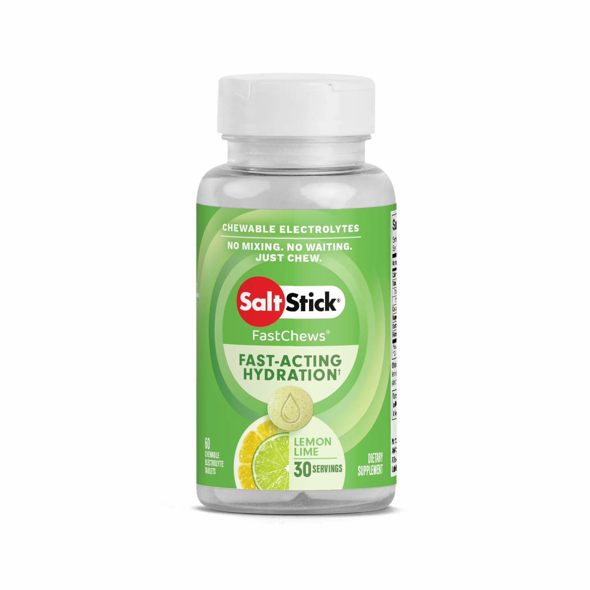 SALTSTICK Fastchews Citron - Boite de 60 pastilles electrolyte à croquer