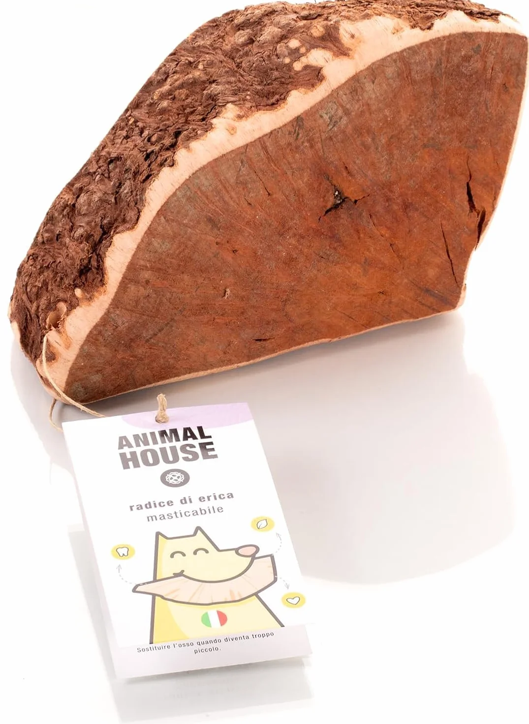 Animal House Radice di Erica per Cani, Masticativo Naturale, Ottimizza l'igiene Orale, Antistress per cani, Resistente e Duraturo (L)
