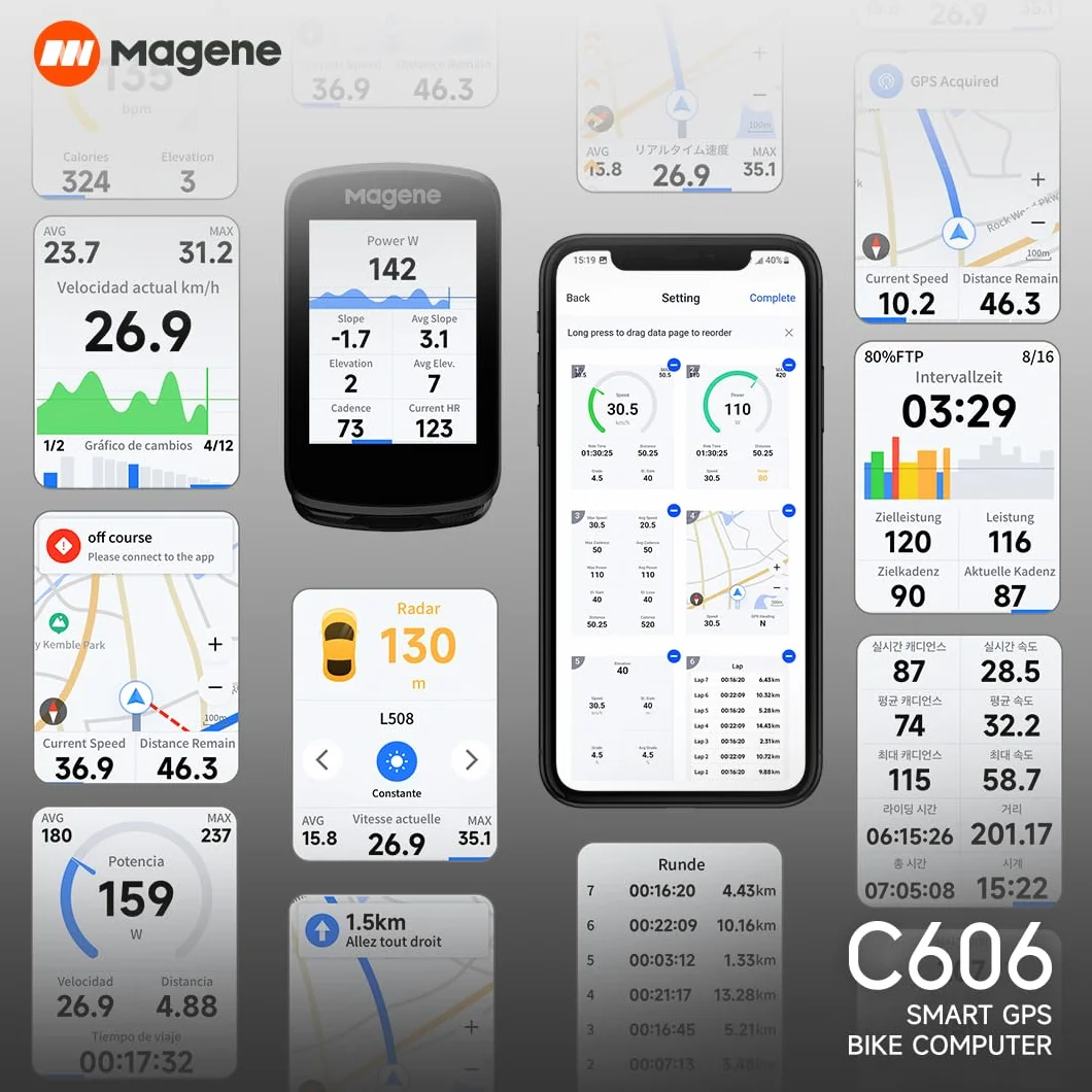 MAGENE C606 Smart GPS Cycle Computer