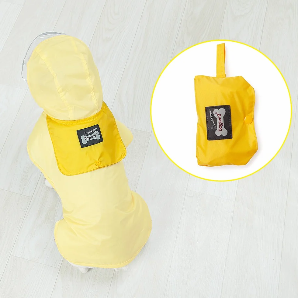 Giacca Impermeabile per Cani, Cappotto Impermeabile per Cani con Cappuccio, Giacca Antivento Regolabile per Cani di Taglia Piccola, Media e Grande (M: Neck 38-42cm, Chest 42-55cm, Blue)