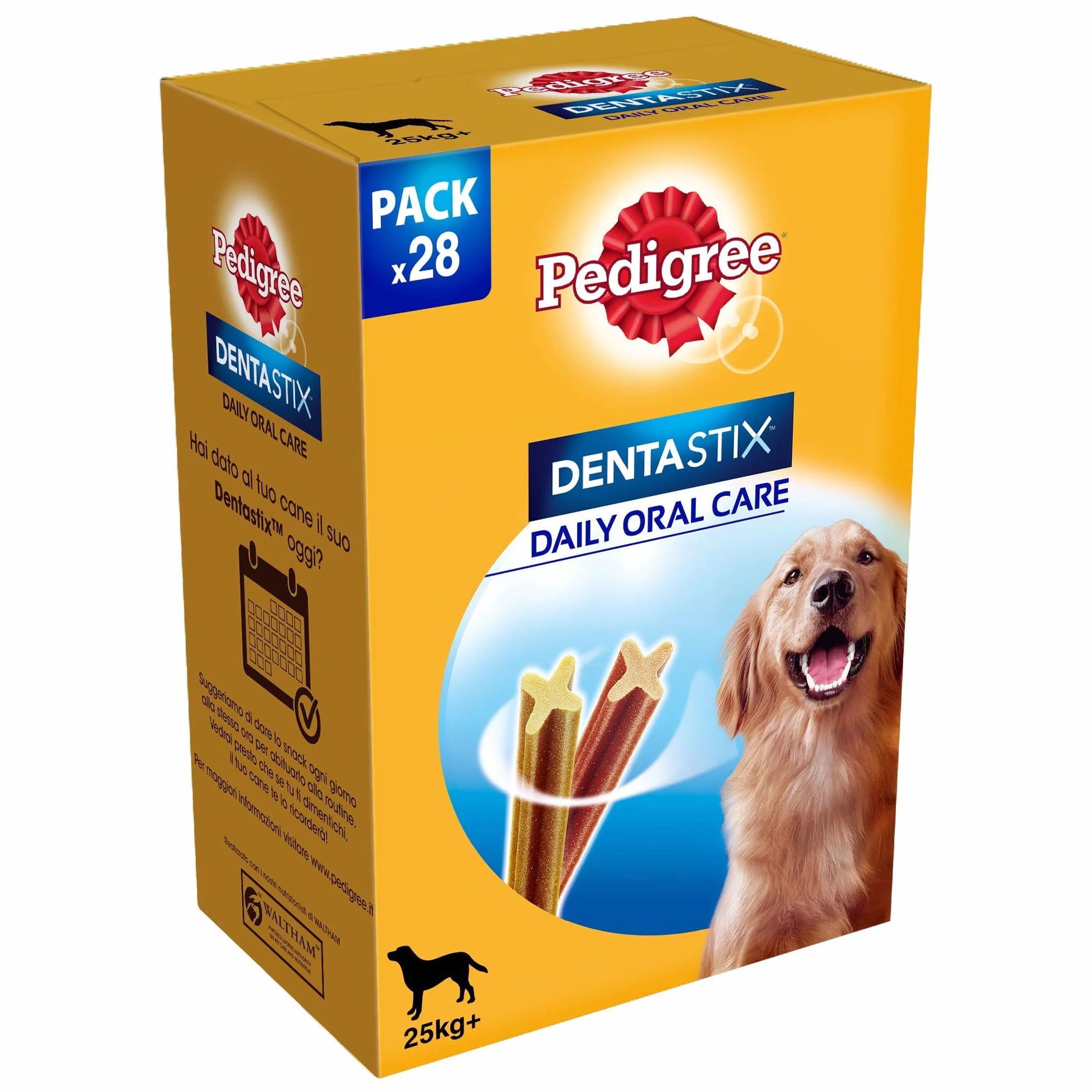 Pedigree Dentastix Snack per la Igiene Orale (Cane Grande +25 kg) 270 g 28 Pezzi - 4 Confezioni da 28 Pezzi (112 Pezzi totali)