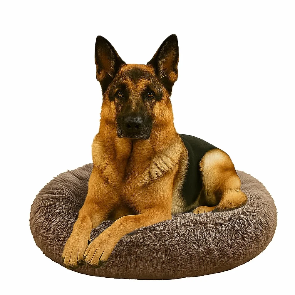 Dorian Home - Cuccia Cane Interno e Cuccia Gatto Tonda, Cuscino Cane Gatto Antiscivolo - Cuscino per Cani e Gatti Lavabile Taglia Grande, Media, Piccola, Lettino Cani Morbido, Letto Peloso a Ciambella