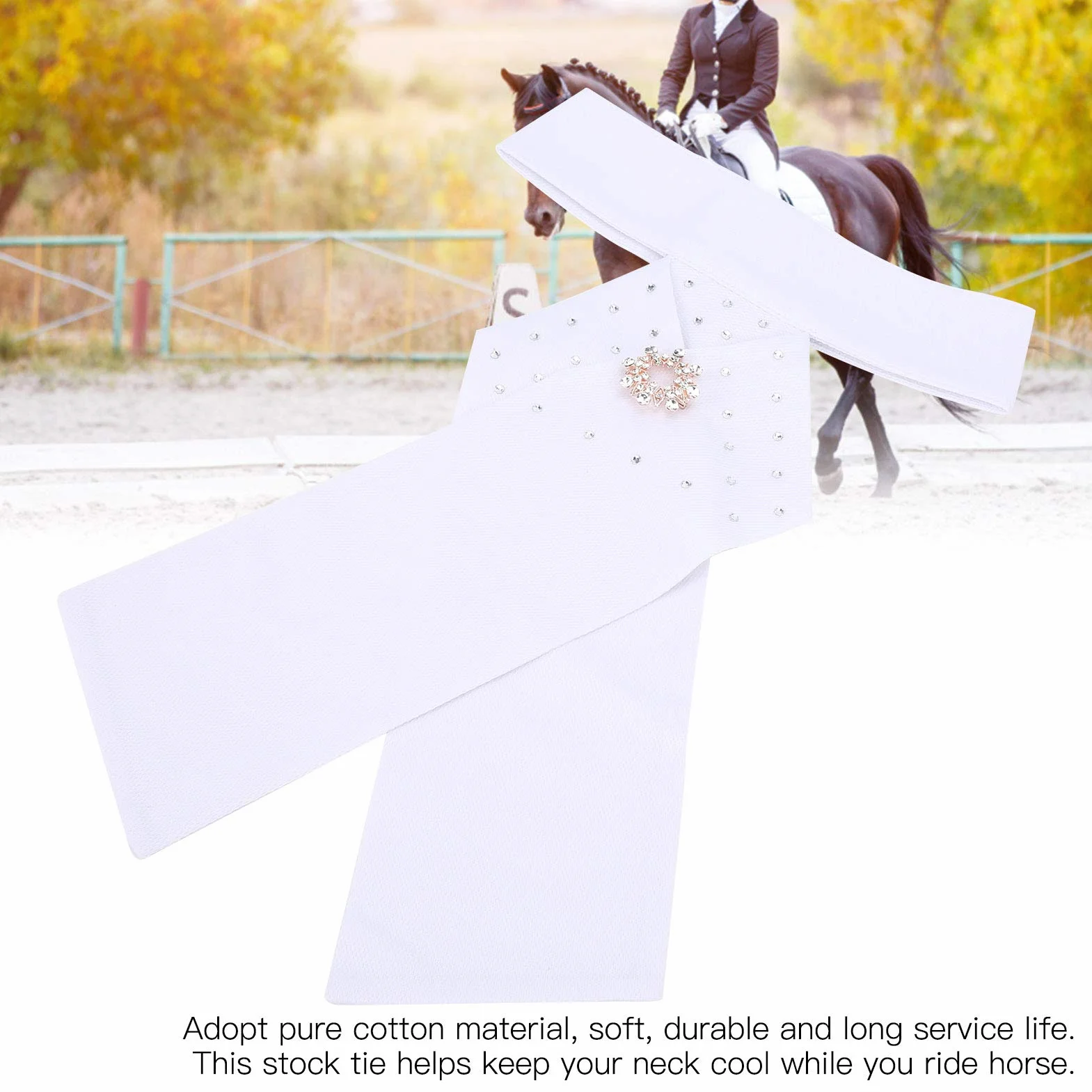Cravatta da Equitazione da Equitazione Cravatta da Competizione Equestre Cravatta da Equitazione Pre-legata per Cravatta da Spettacolo di Cavalli in Cotone Concorso di Spettacoli Equestri