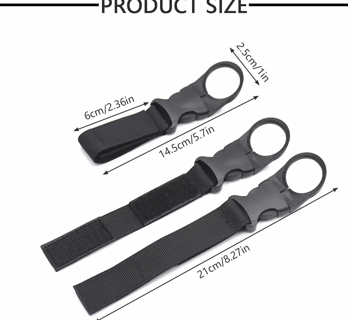 Fibbie per Bottiglia d'Acqua 3 Pezzi Clip Porta Bottiglia d'Acqua Porta Bottiglie da Esterno con Clip per Cintura Trekking