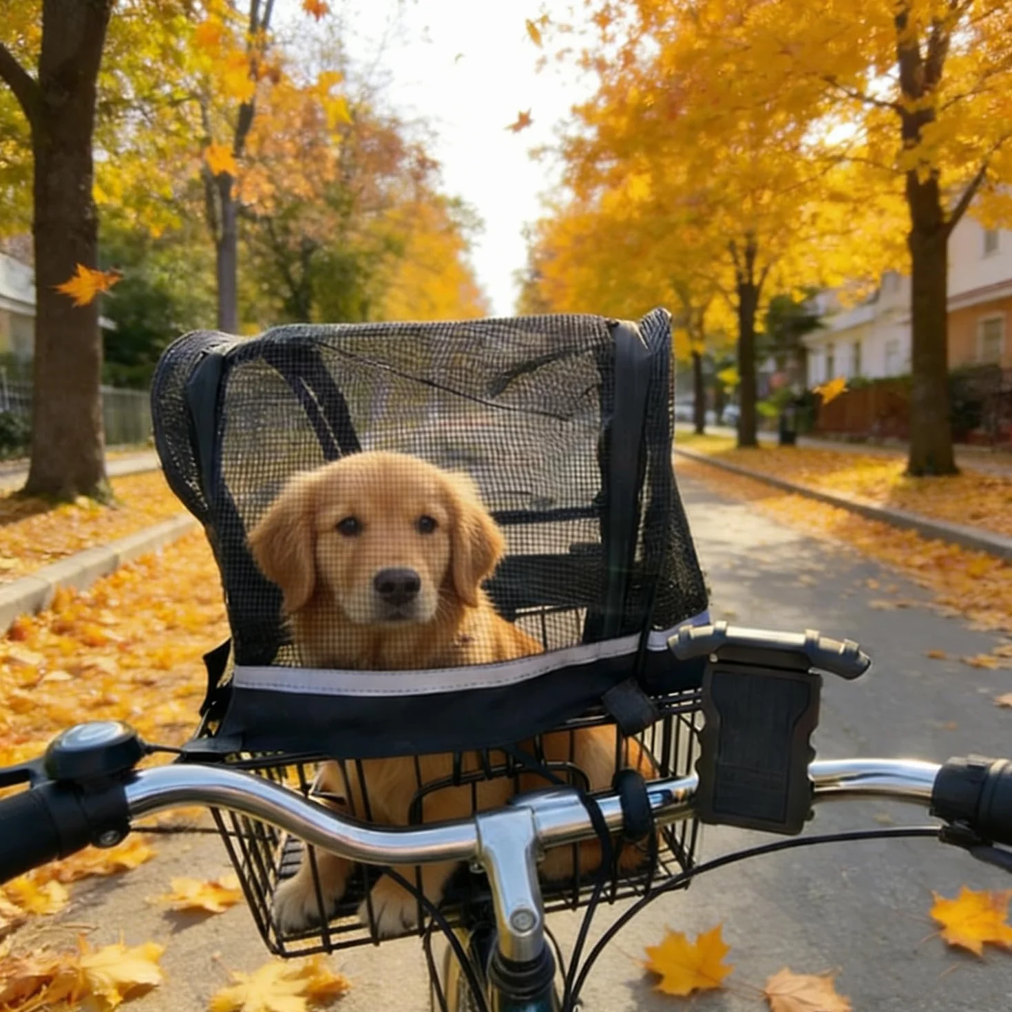 Coperchio di Protezione Cestino Bici Coperchio di Protezione per Cestino Anteriore Bicicletta Cestini per Animale Domestico Cani Pieghevole Staccabile per Cani Gatti Bici Cestino 29x24cm