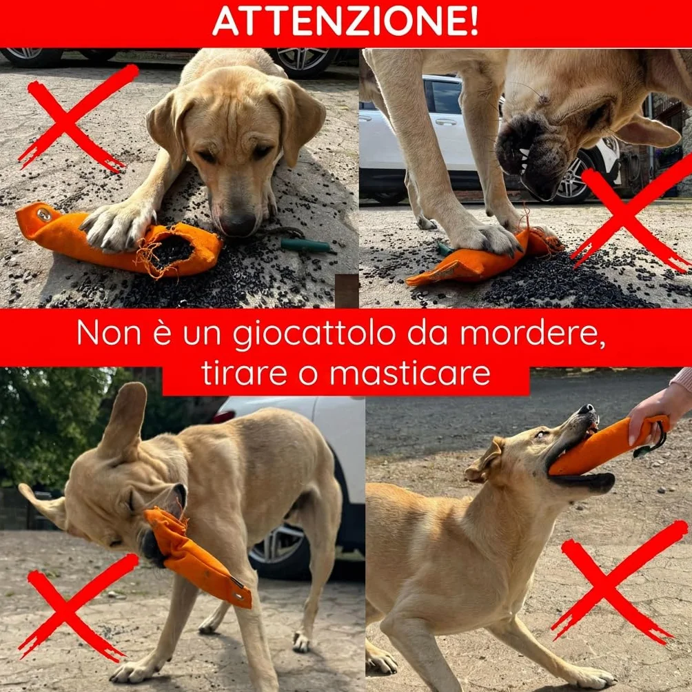 Giocattolo da riporto con pelliccia di coniglio, circa 500 g, per l'allenamento generale di cani e specifico di cani da riporto