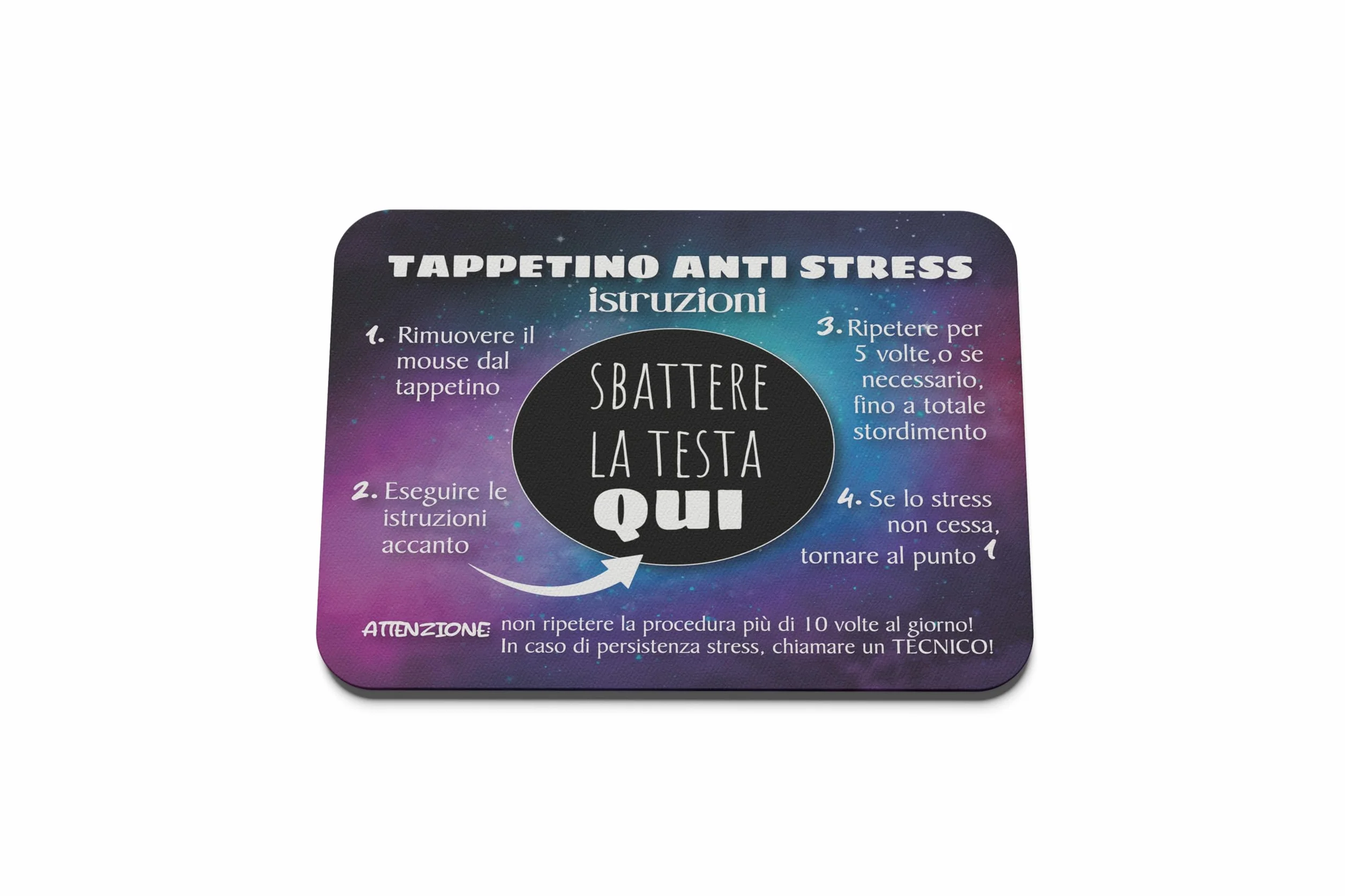 Tappetino Mouse Personalizzato Antistress 21,5x18cm Base Antiscivolo Facile da Pulire per Gaming Ufficio
