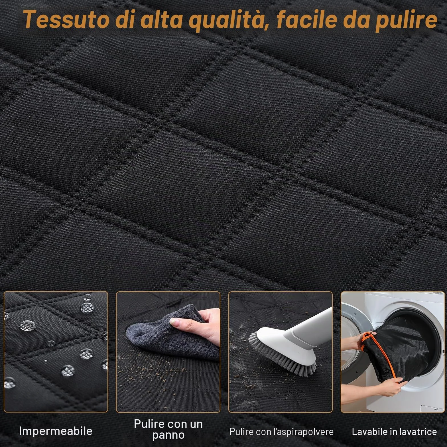 Pecute Coprisedile Auto Cani Posteriore, Estensione del Sedile Posteriore per Cani, Coprisedile per Auto per Cani con Fondo Rigido, Amaca per Cani per Lettino da Viaggio per Auto,per Auto, Camion, SUV