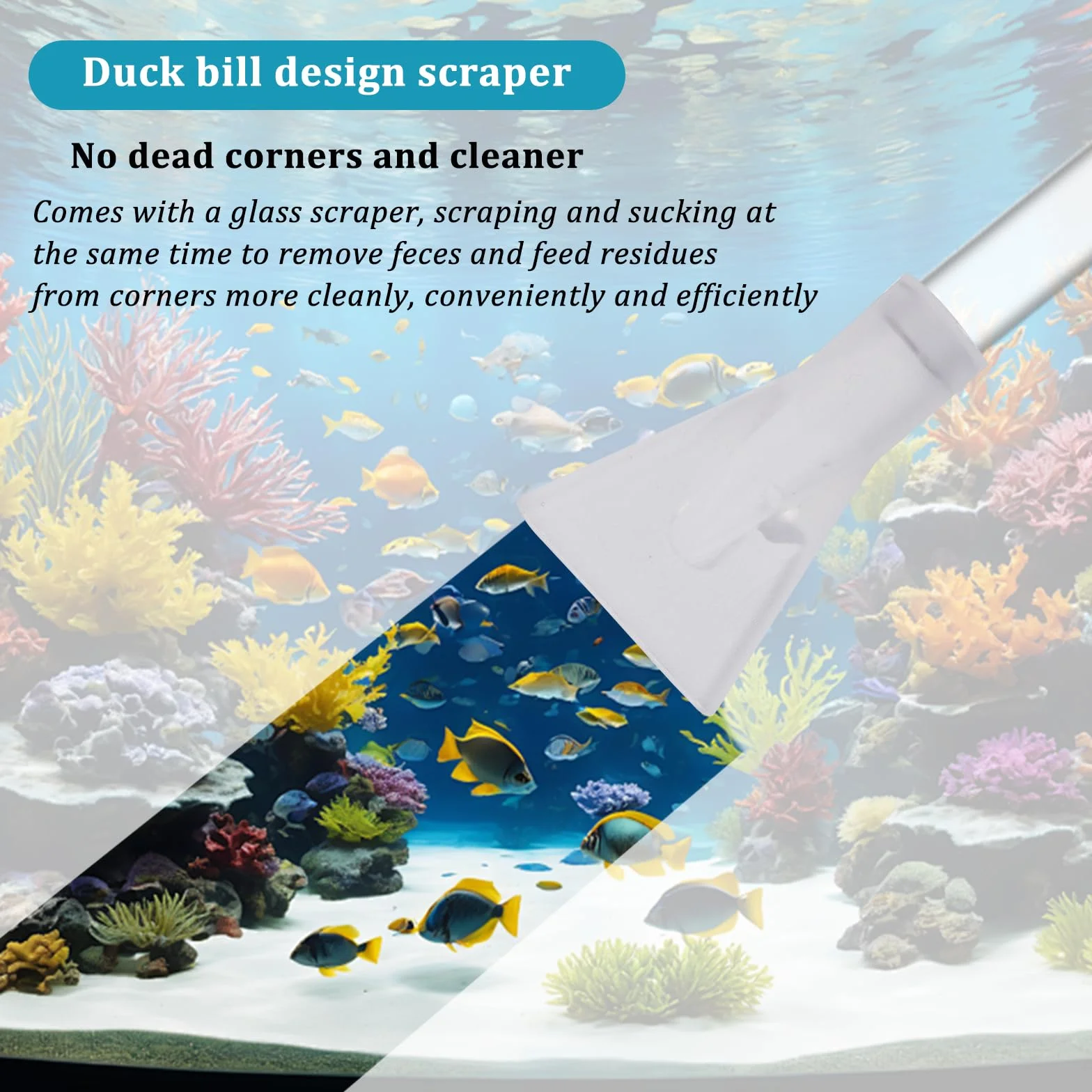CONNECTION 7 Pezzi Aspiratore Acquario 2.2M Pompa Pulizia Acquario Sifone Acquario Cambio d'Acqua per Acquario Aspirarifiuti Acquario Pulitore Acquario per Pulizia della Sabbia Cambio dell'Acqua
