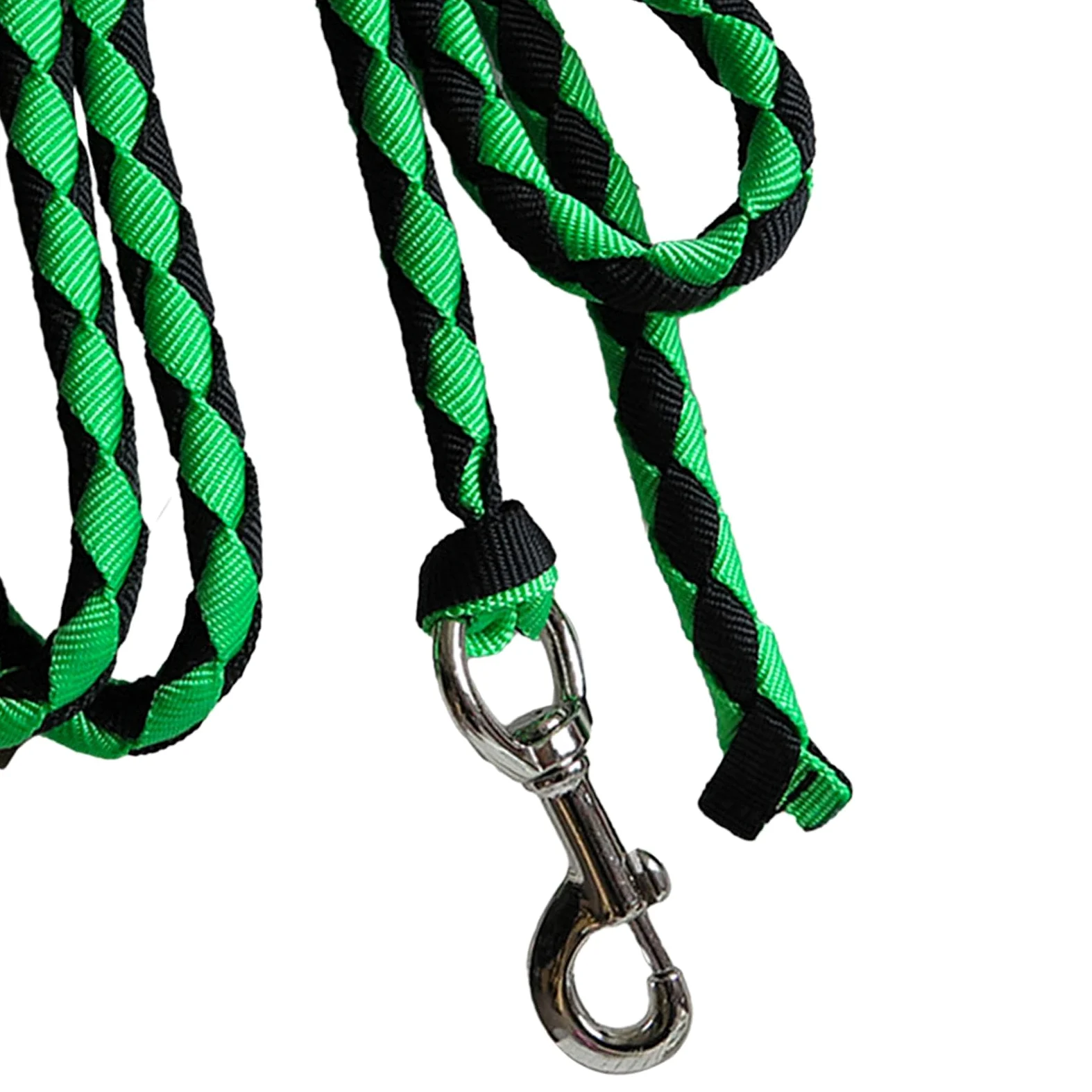 Corda per Cavalli con Moschettone Attrezzatura Equestre Guinzaglio Resistente per Cavalli per Bestiame Corda Intrecciata per Cavalli, Verde 3 Metri