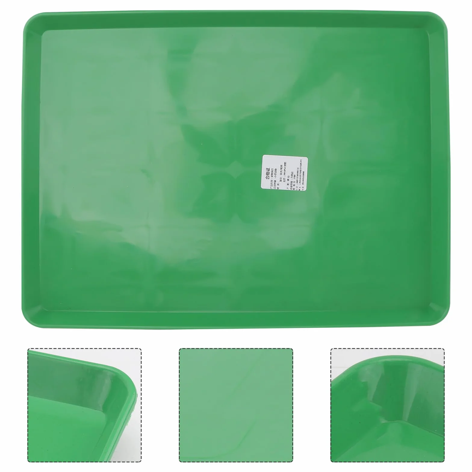 Vaschetta Pet Tray in Plastica Verde Resistente per Gabbia Coniglio