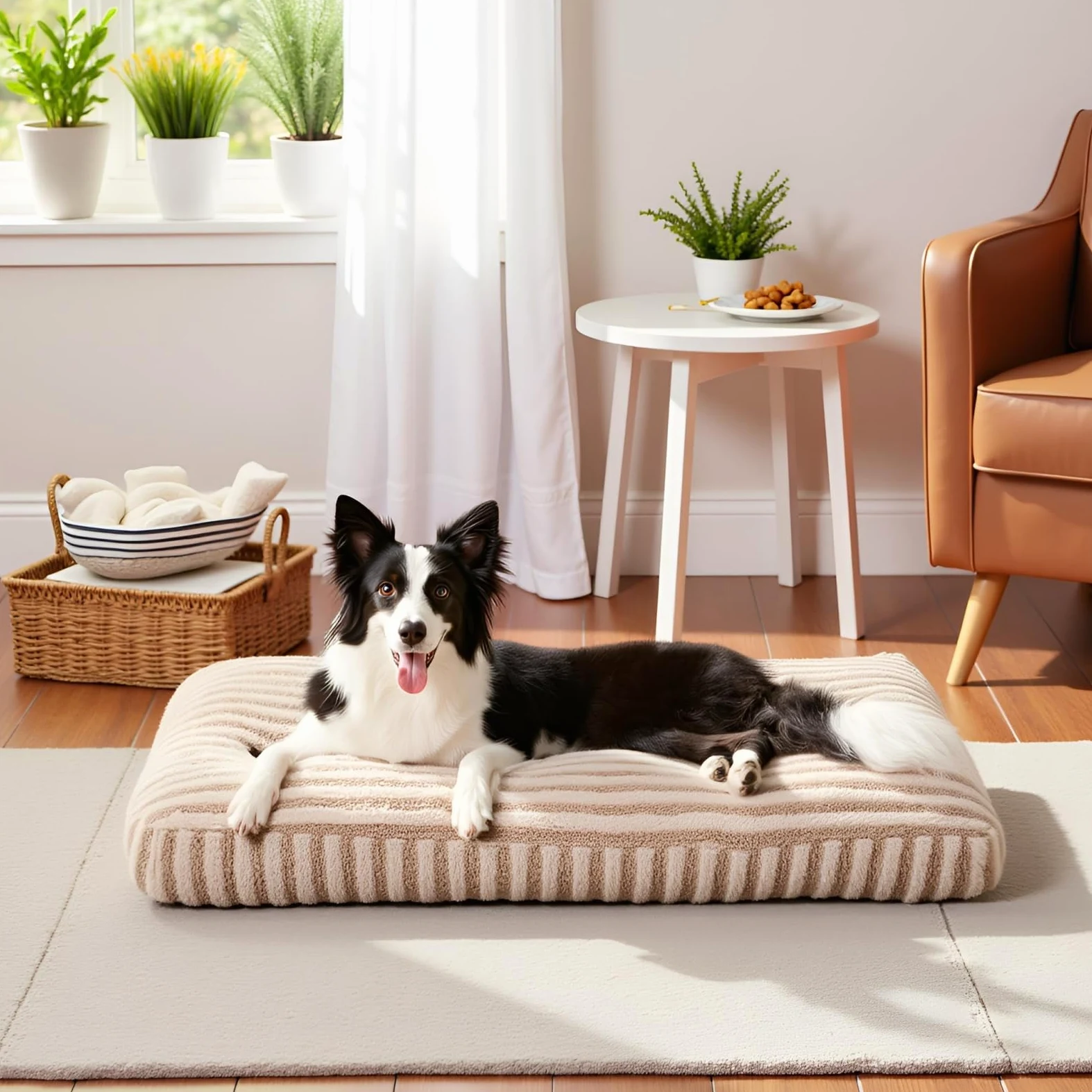 Pawk Cuccia Cane Interno, Cuscino per Cani Taglia Grande, Cuscino Cane Sfoderabile e Lavabile, Cuccia per Cani Soffice Traspirante Antiscivolo, 89x58x10cm
