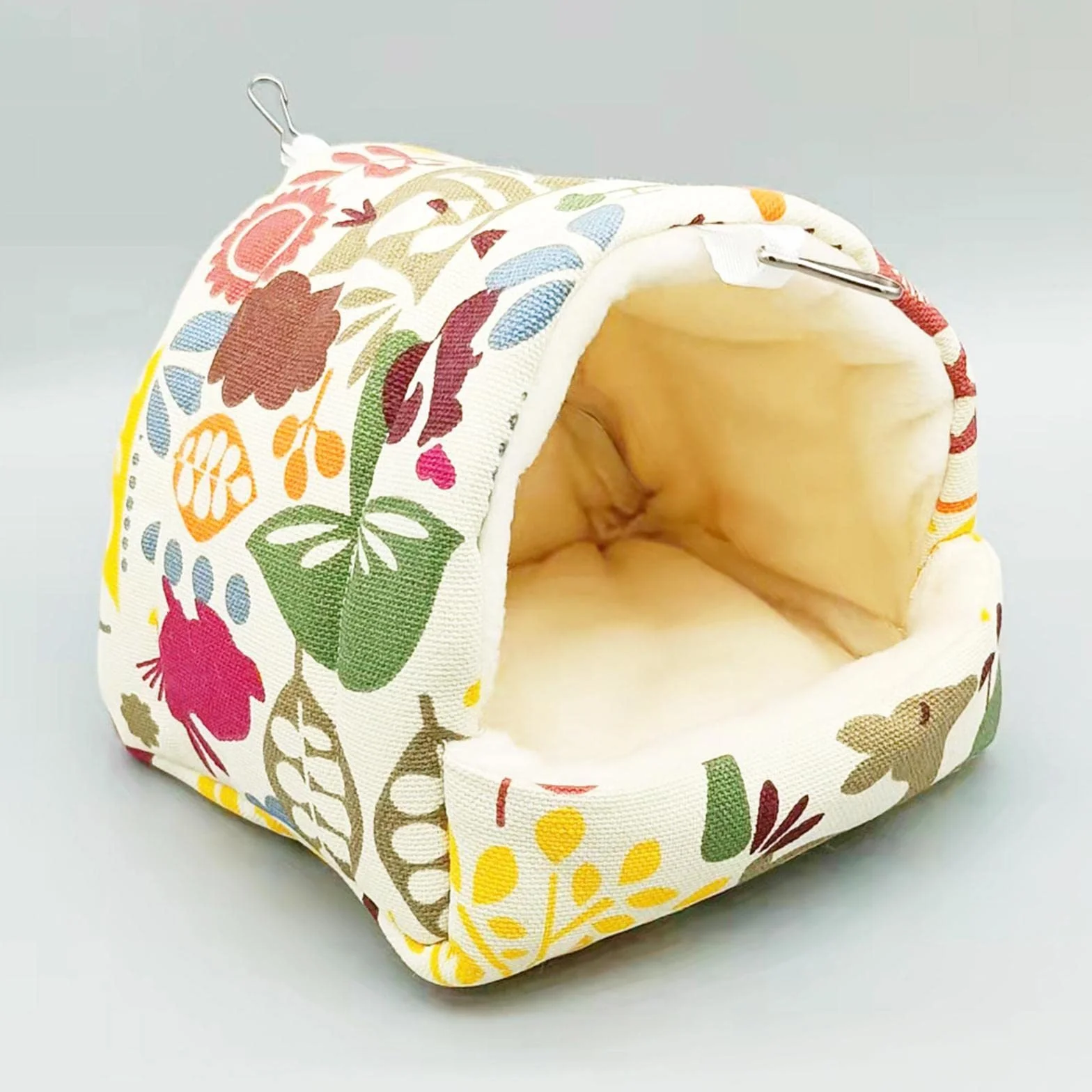 Generico Inverno Pappagallo Gabbia Hideaway Grotta Peluche Capannone Gabbia per Uccelli Letto a Pelo Casa Capanna Uccello Appeso Nido per Inseparabili, 15 cm x 15 cm x 14,5 cm