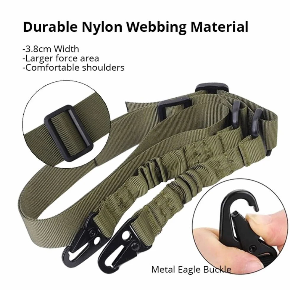ACEXIER Tracolla Tattico a Due Punti Sling Bungee Shoulder Belt Nylon