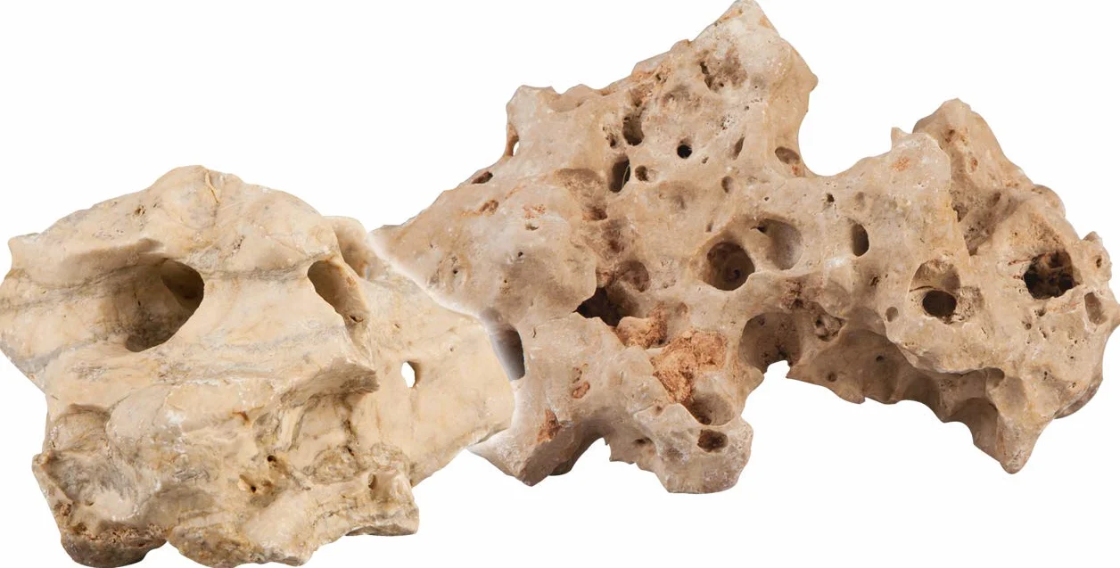 Sera Rock Hole Stone L 2 – 3 kg – Pietra Forata Beige con Superficie Liscia